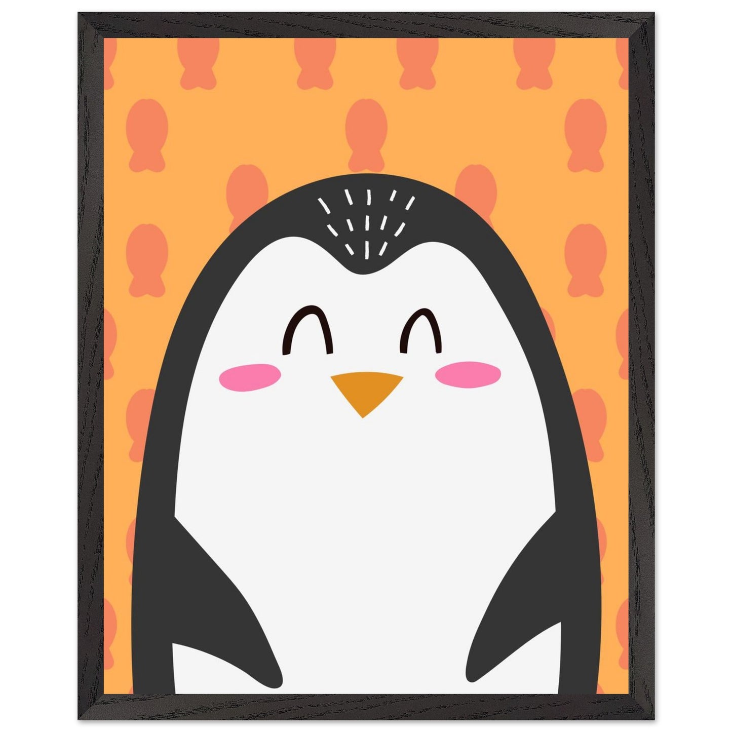 Personalized Kids Wall Decor Happy Penguin Wall Art - Rampage Design Studio