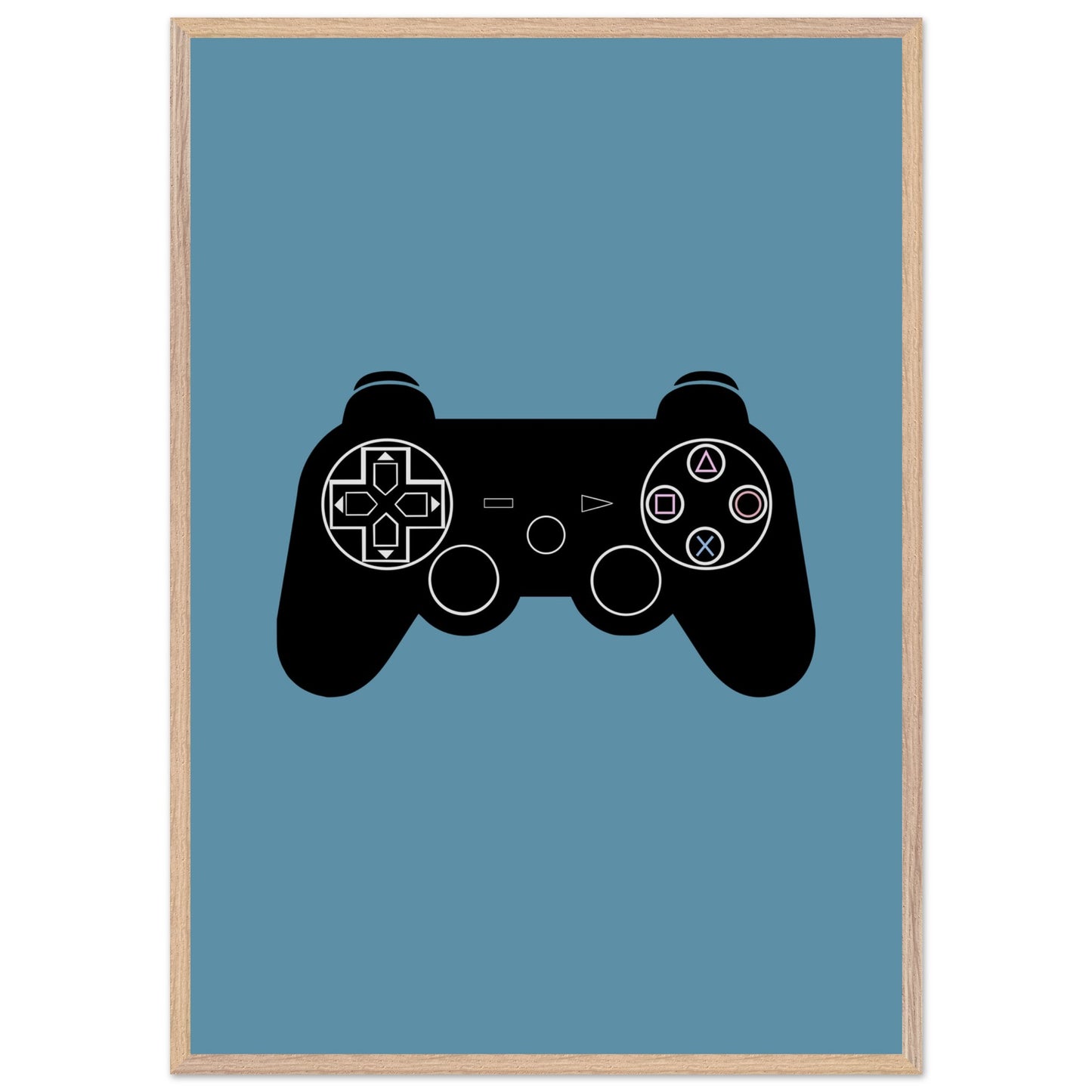 PS3 Wall Art, Game Controller Framed Poster, Gift for Gamers, Boys Room Decor, Teen Room Decor, Video Game Art, Video Game Print - Rampage Design Studio