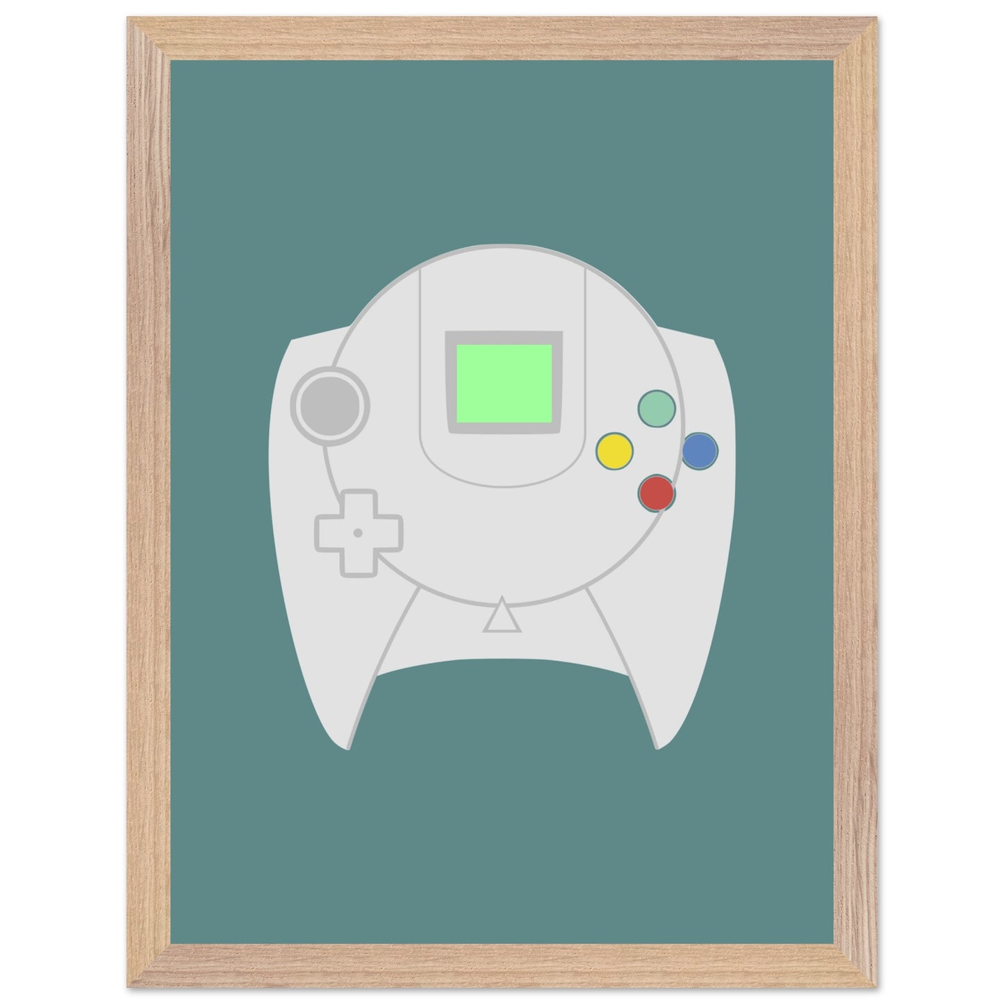 Sega Dreamcast Wall Art, Game Controller Framed Poster, Gift for Gamers, Boys Room Decor, Teen Room Decor, Video Game Art, Video Game Print - Rampage Design Studio