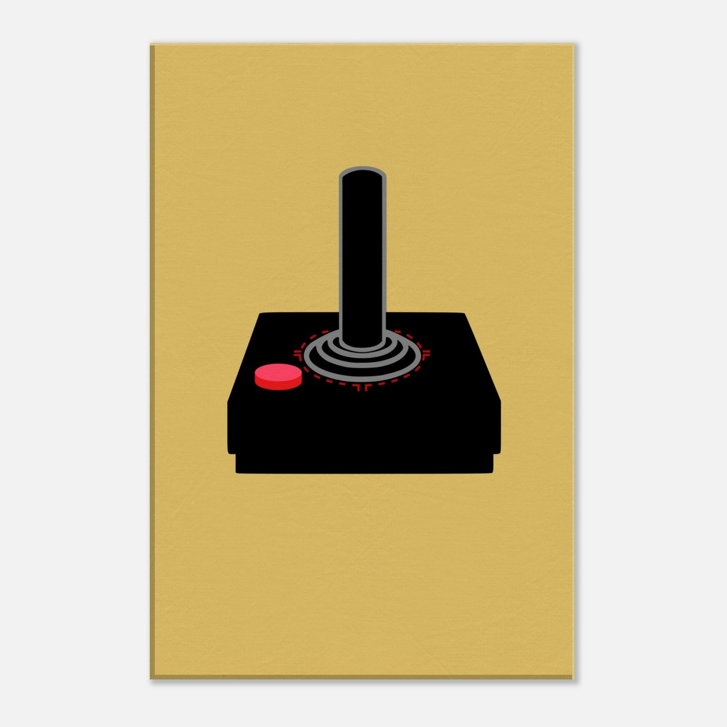 Retro Joystick Canvas Print, Minimalist Gamer Art, Classic Gaming Decor, Atari Joystick Print, Retro Gaming Art - Rampage Design Studio