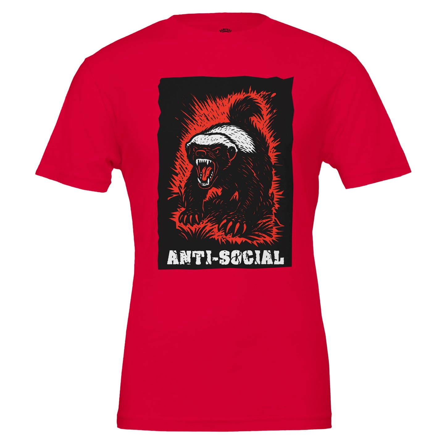 Anti-Social Honey Badger T-Shirt - Rampage Design Studio