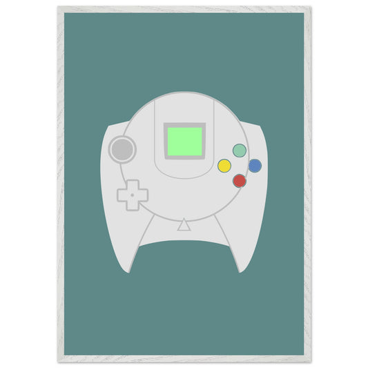Sega Dreamcast Wall Art, Game Controller Framed Poster, Gift for Gamers, Boys Room Decor, Teen Room Decor, Video Game Art, Video Game Print - Rampage Design Studio