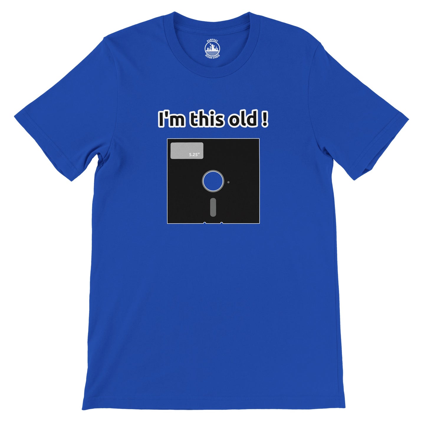 Funny Vintage 5.25 Inch Floppy Disc T-Shirt | I'm This Old! Unisex Tee - Rampage Design Studio