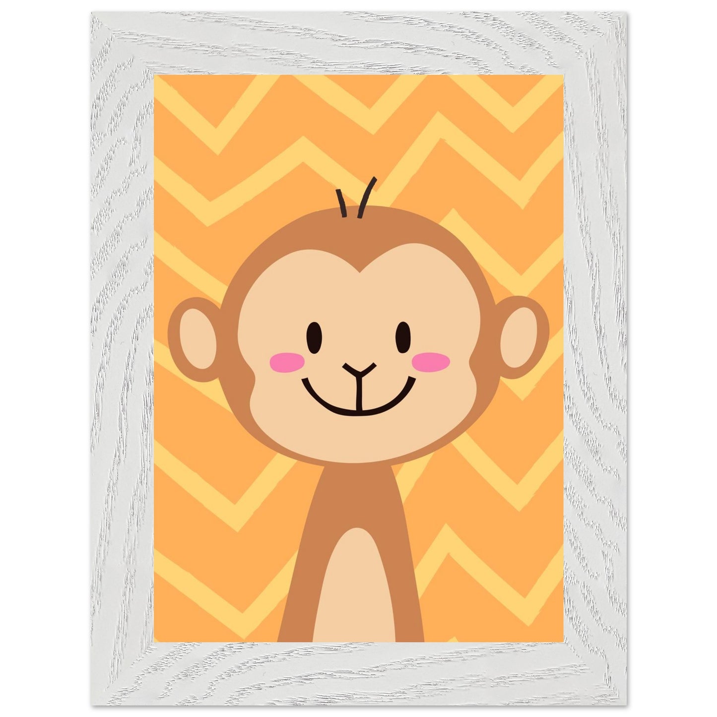 Personalized Kids Room Art Playful Nursery Decor Cute Monkey Print - Rampage Design Studio