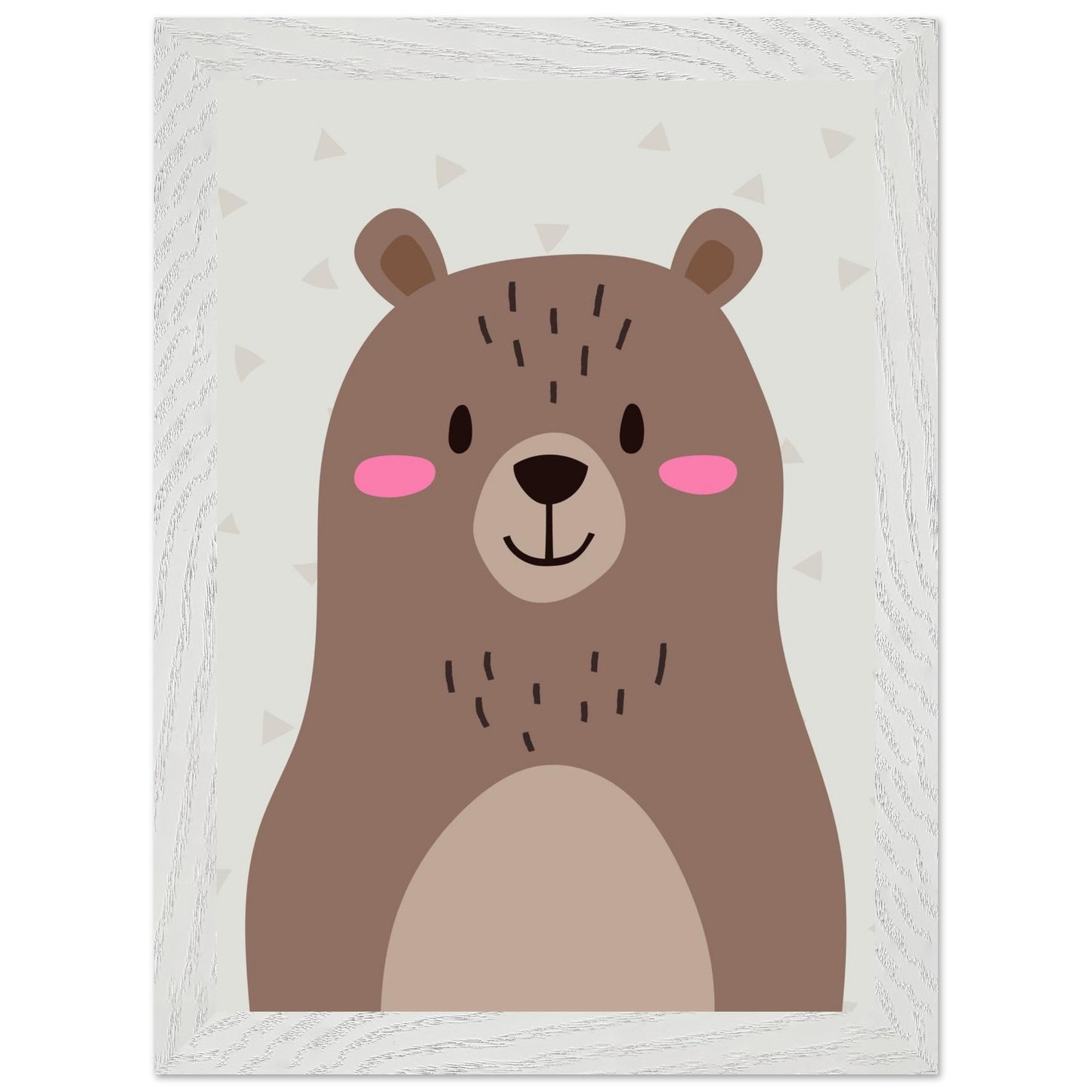Personalized Kids Room Art Cute Bear Illustration Personalized Mounted-Framed Poster for Kids Room - Rampage Design Studio