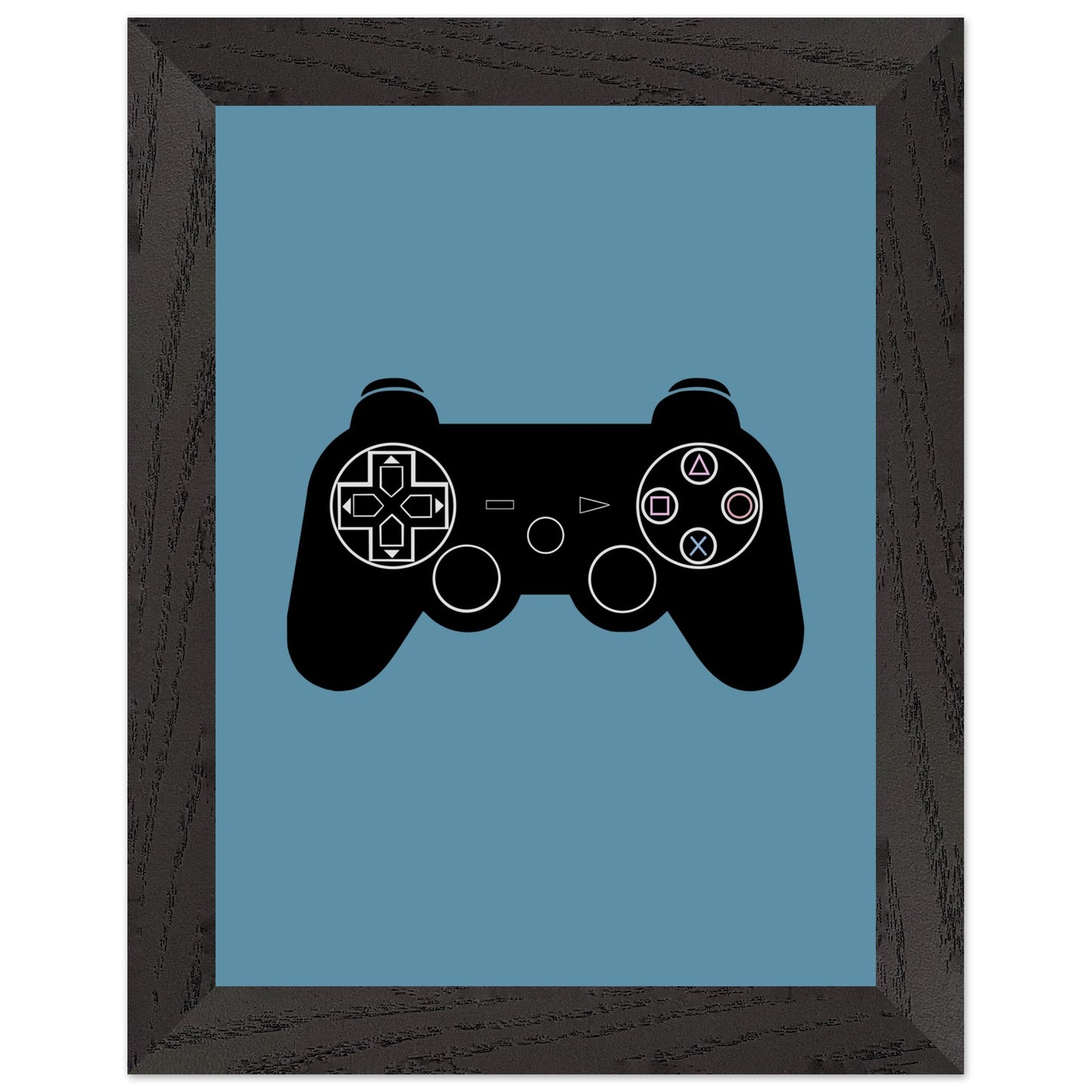 PS3 Wall Art, Game Controller Framed Poster, Gift for Gamers, Boys Room Decor, Teen Room Decor, Video Game Art, Video Game Print - Rampage Design Studio