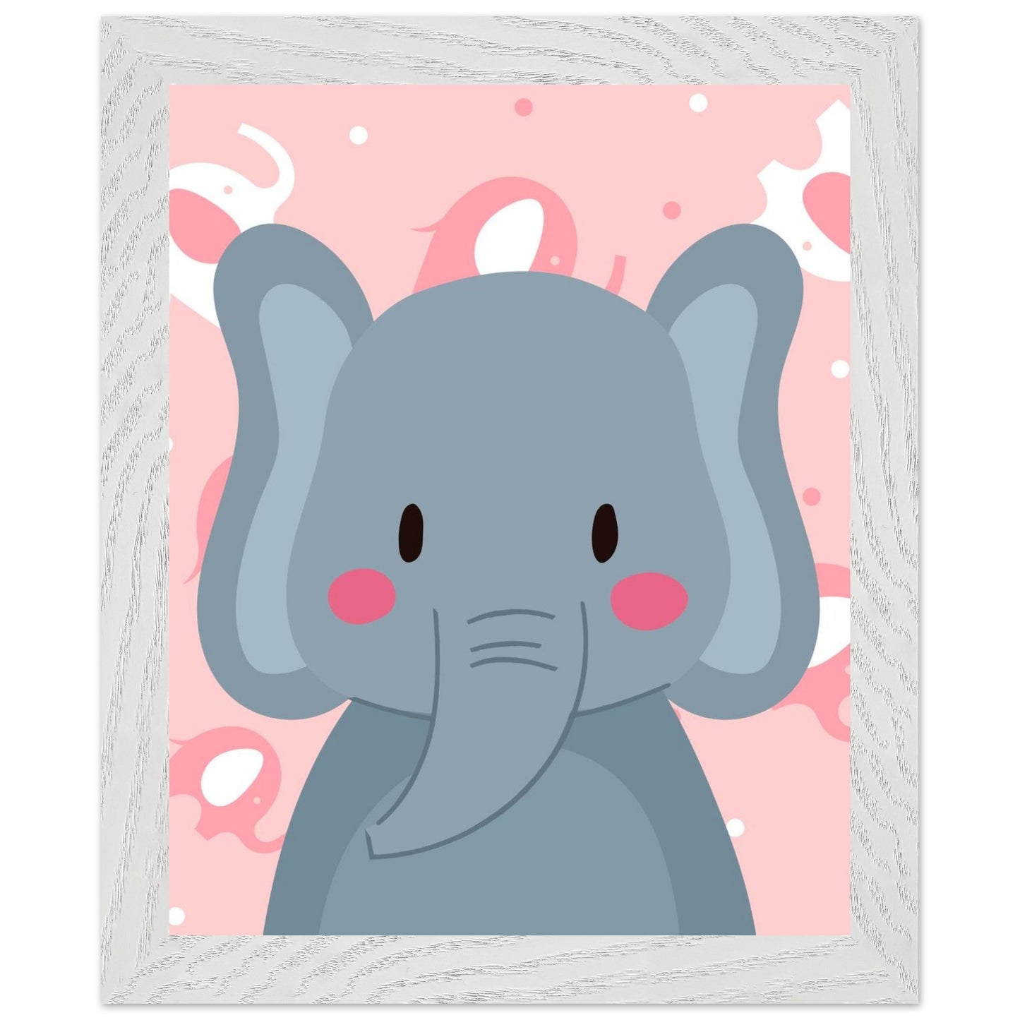 Personalized Elephant Wall Art Safari Nursery Print Cute Baby Room Decor - Rampage Design Studio