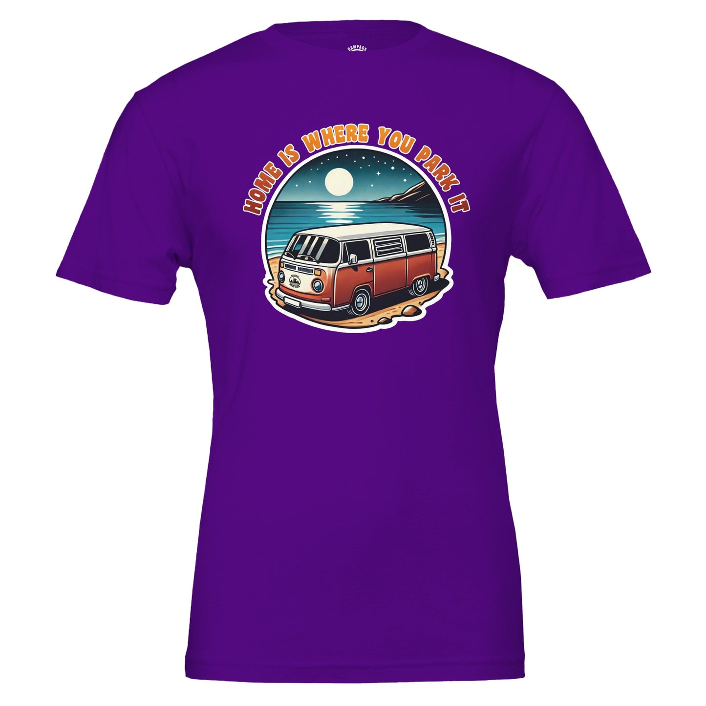 Moonlit Camper-Van T-Shirt – Soft, Eco-Friendly Cotton, Inspirational Design - Rampage Design Studio