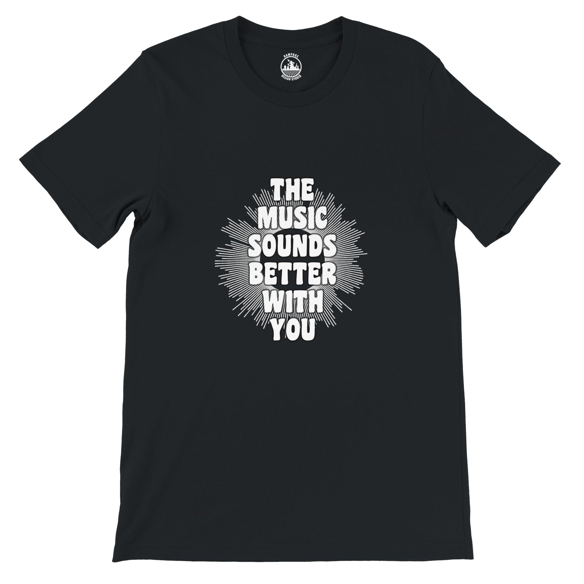 Sound Waves T-Shirt, Soft Cotton, Iconic Lyrics, The Music Sounds Better With You, Gift for Music Lovers, Lyrics T-Shirt, Music Tee, Unisex Fit - Rampage Design Studio
