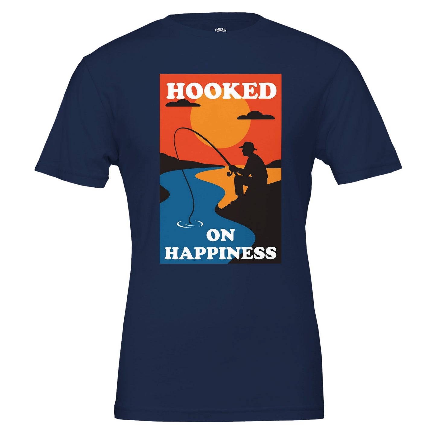 Hooked On Happiness Fishing T-Shirt - Rampage Design Studio