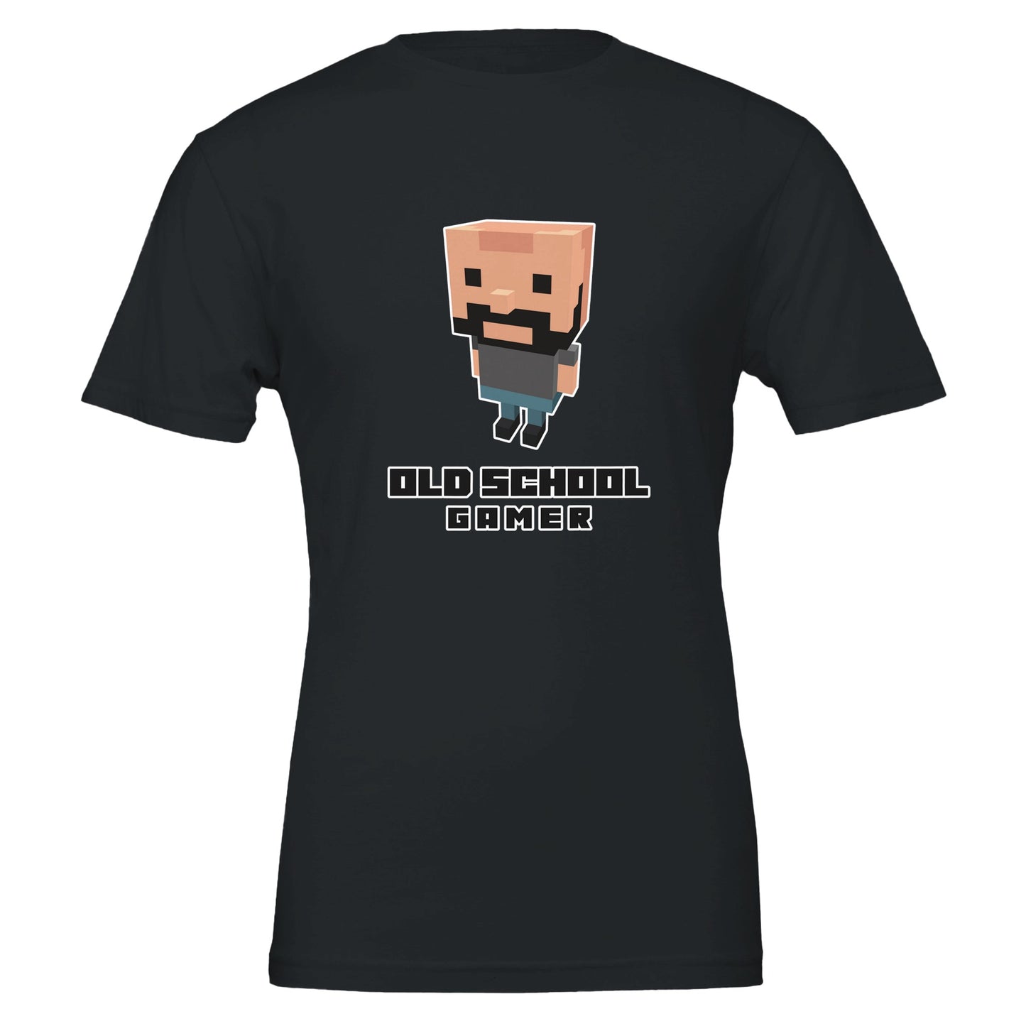 Old School Gamer T-Shirt – Voxel Design, Unisex, 100% Cotton - Rampage Design Studio