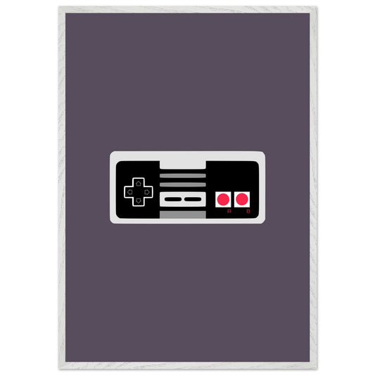 NES Wall Art, Game Controller Framed Poster, Gift for Gamers, Boys Room Decor, Teen Room Decor, Video Game Art, Video Game Print - Rampage Design Studio