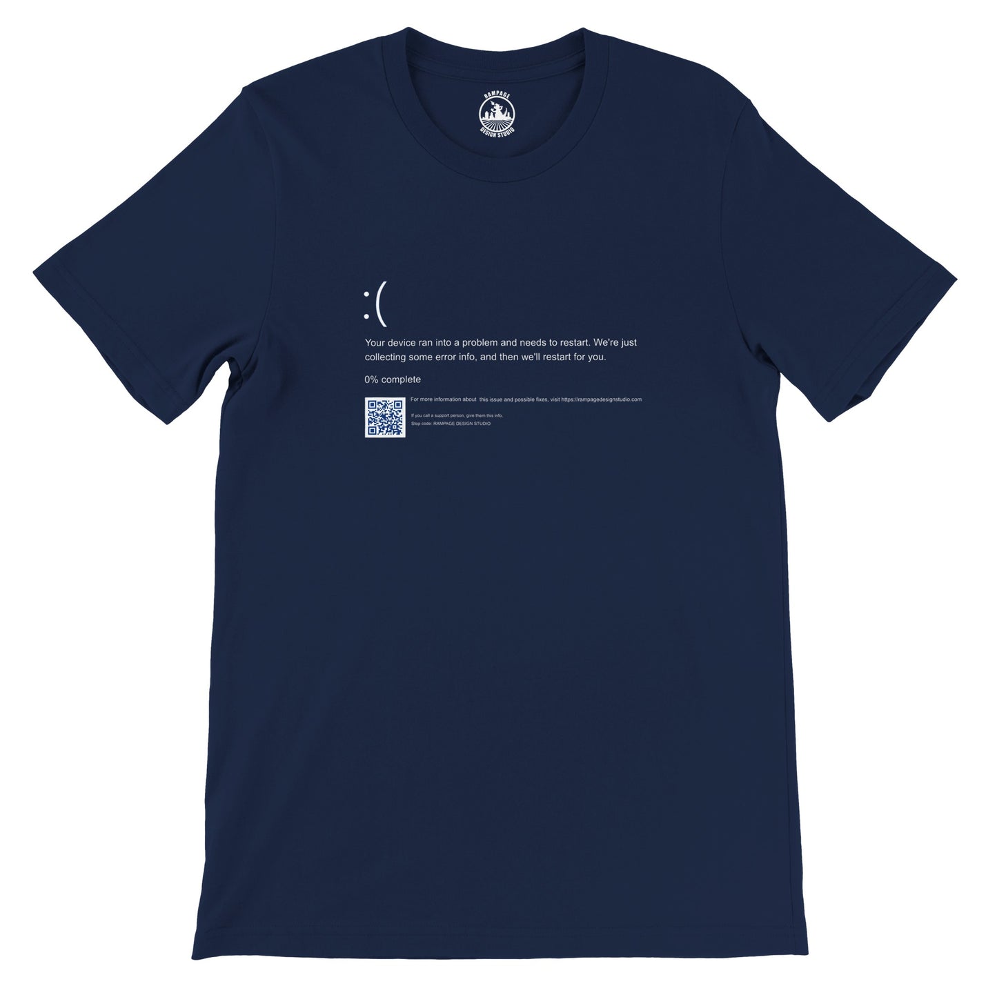 BSOD Blue Screen of Death T-shirt - Rampage Design Studio