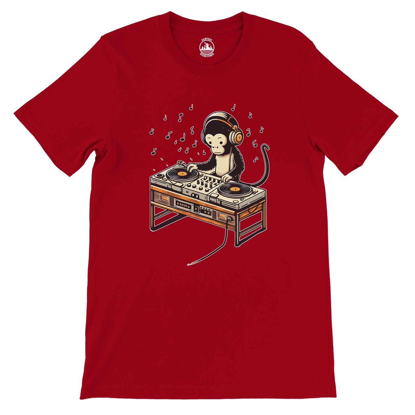 Monkey DJ - Premium Unisex Crewneck T-shirt - Rampage Design Studio