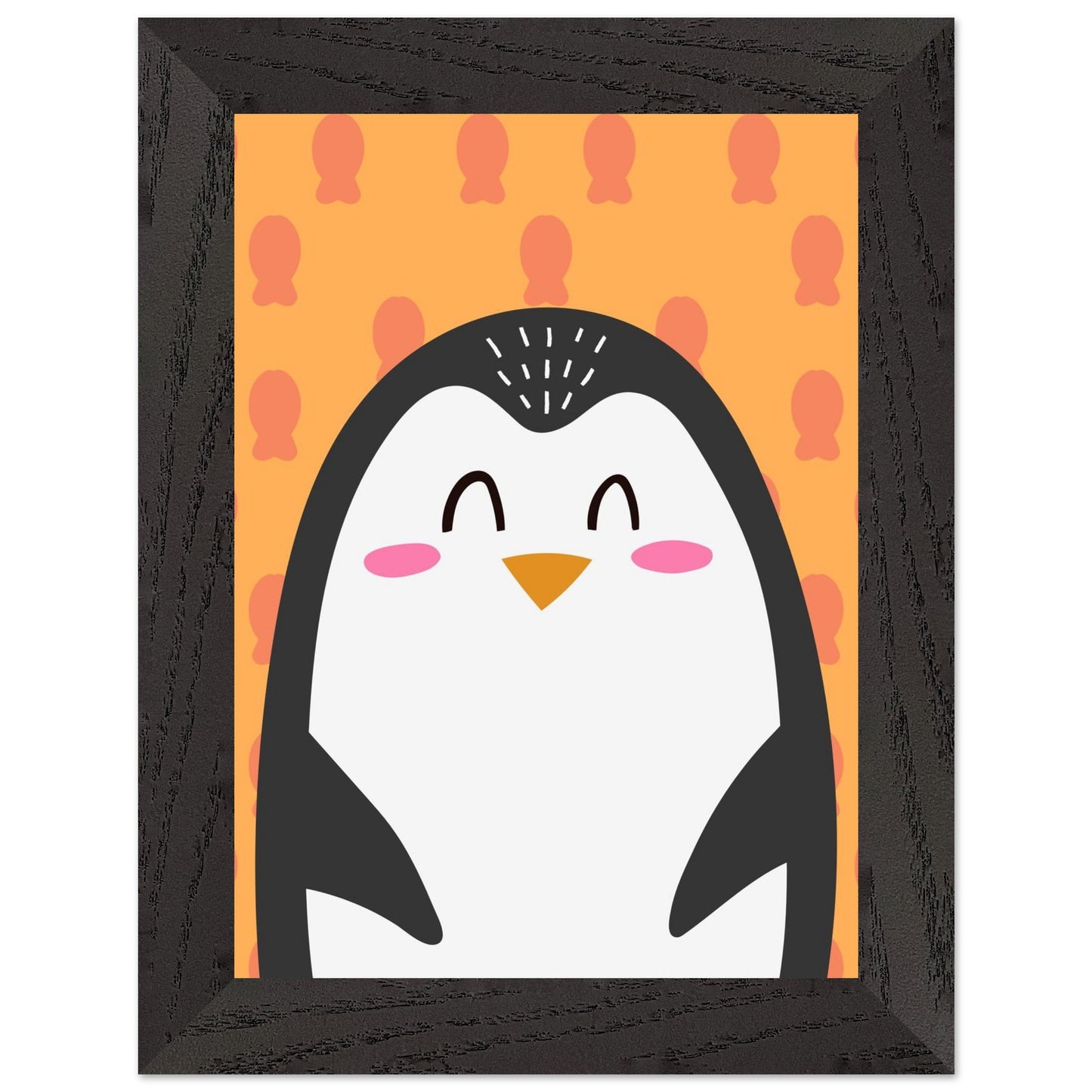 Personalized Kids Wall Decor Happy Penguin Wall Art - Rampage Design Studio
