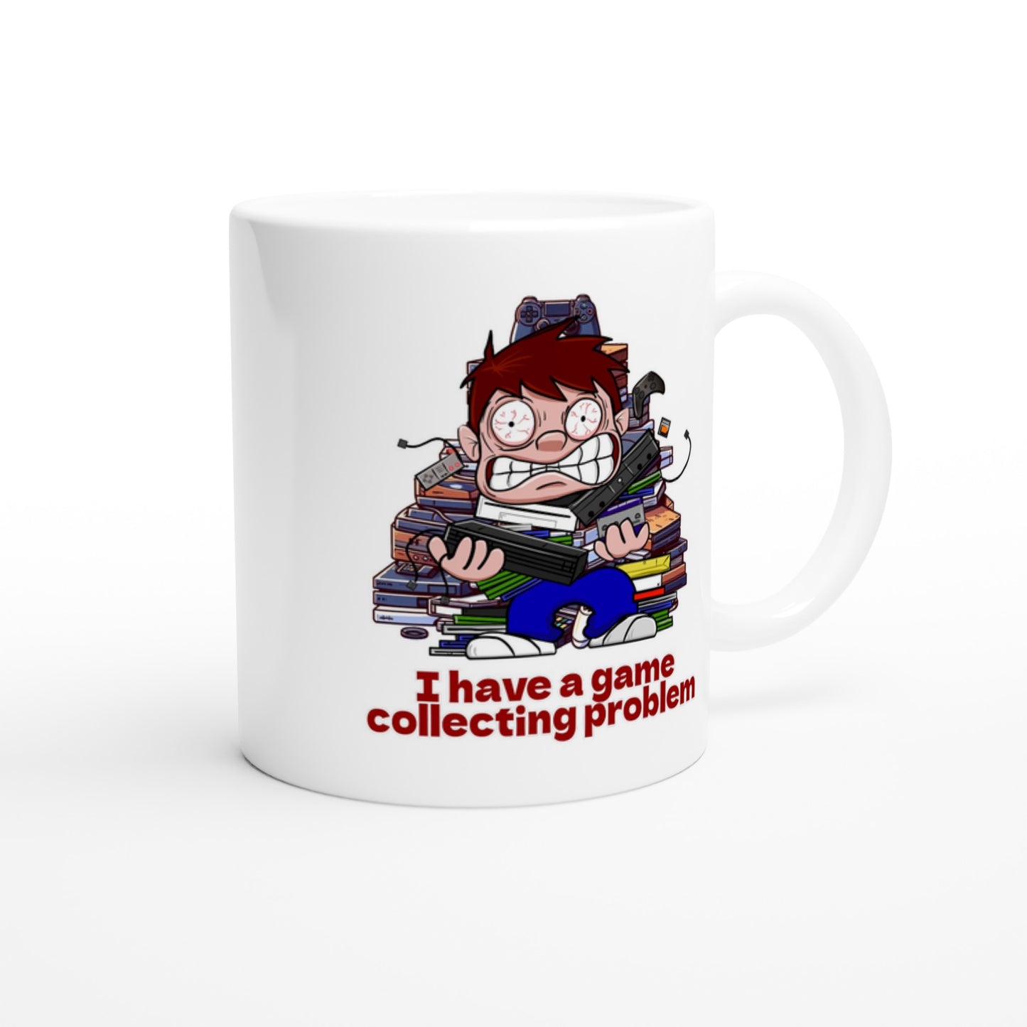 Funny Gamer Mug – 11oz Ceramic Coffee Cup for Game Collectors - Rampage Design Studio