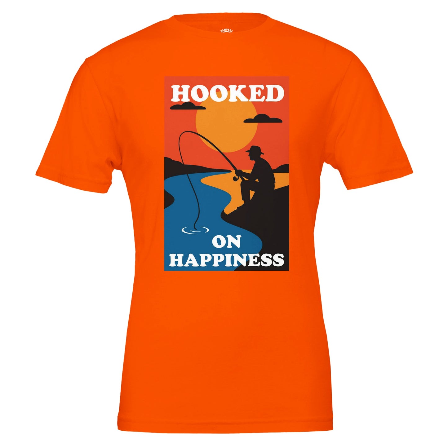 Hooked On Happiness Fishing T-Shirt - Rampage Design Studio