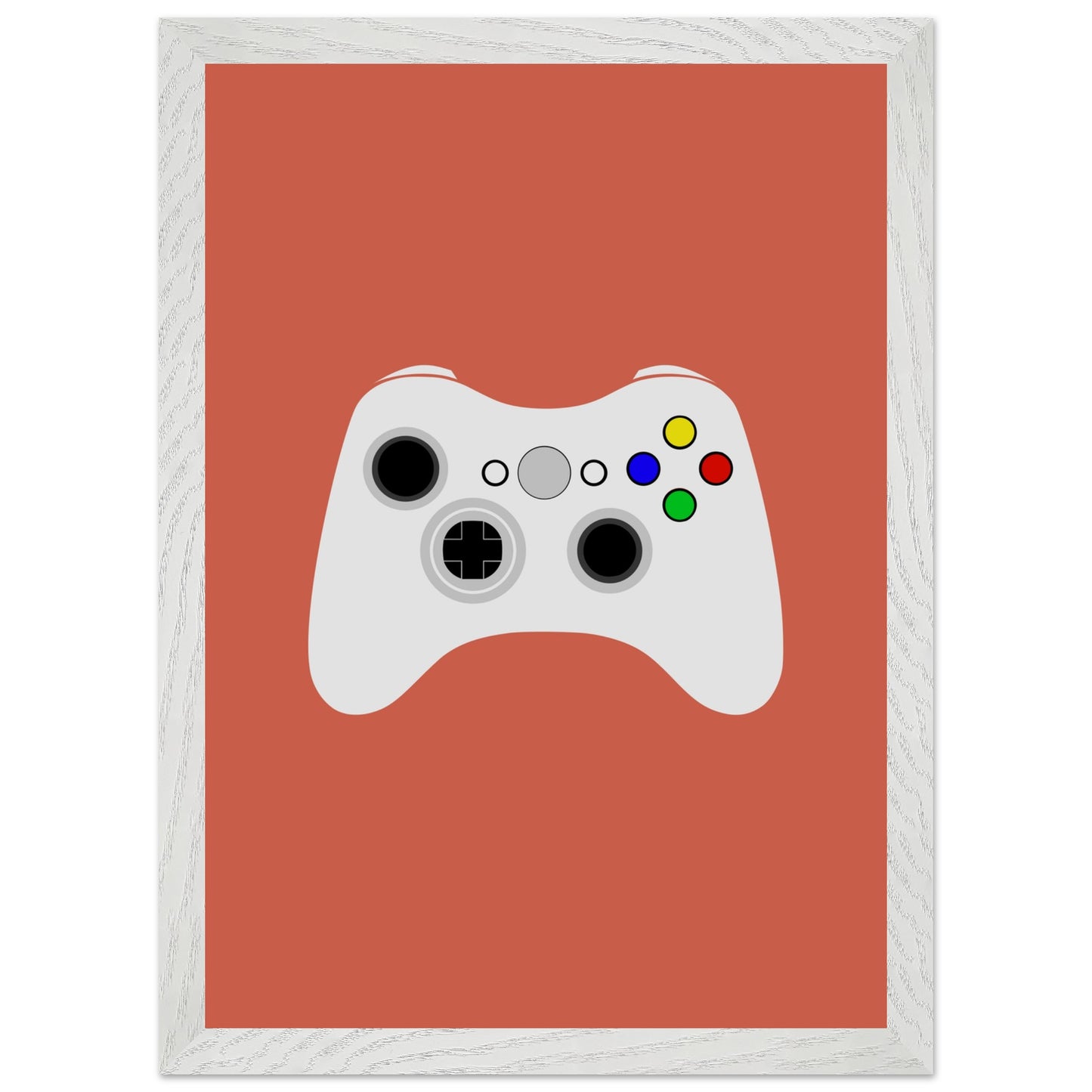 Gaming Controller Framed Poster, Gift for Gamers, Boys Room Decor, Teen Room Decor, XBOX 360 Wall Art, Video Game Art, Video Game Controllers Print - Rampage Design Studio