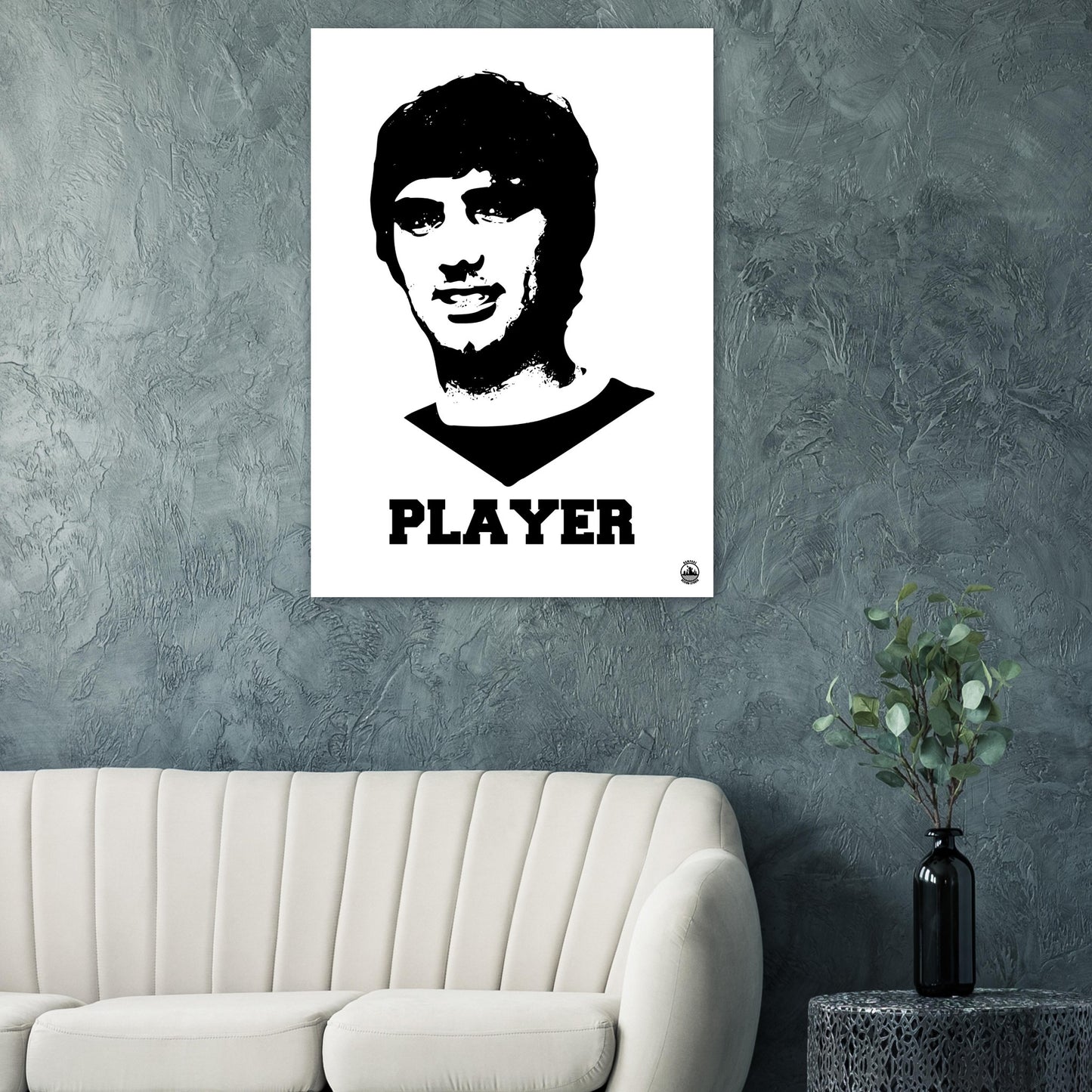 Player - George Best Premium Matte Paper Poster - Rampage Design Studio