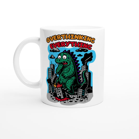 Overthinking Everything Funny Monster Mug - Rampage Design Studio