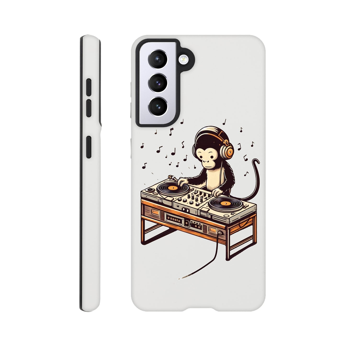 Monkey DJ Samsung Galaxy Case, Monkey phone case, Durable Dual-Layer, tough iphone case, Glossy Finish, - Rampage Design Studio