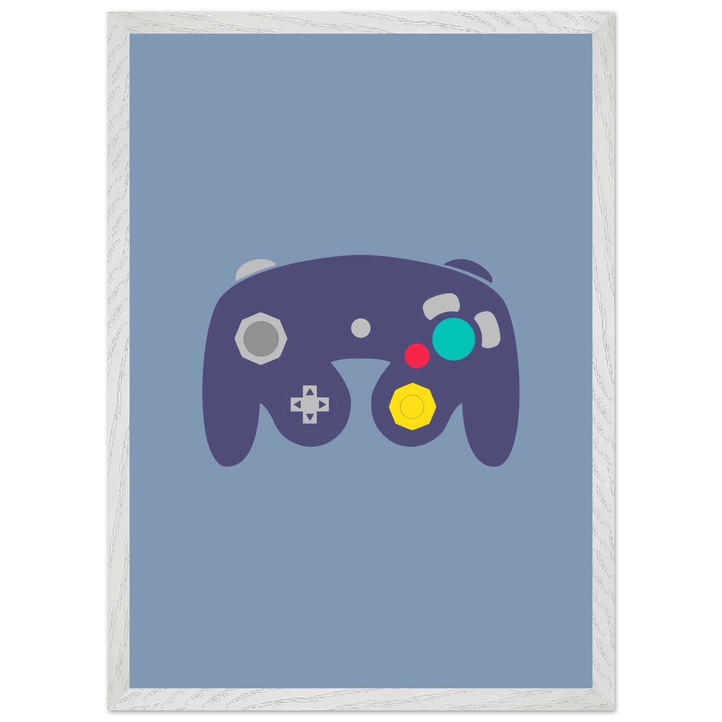 Nintendo Gamecube Wall Art, Game Controller Framed Poster, Gift for Gamers, Boys Room Decor, Teen Room Decor, Video Game Art, Video Game Print - Rampage Design Studio