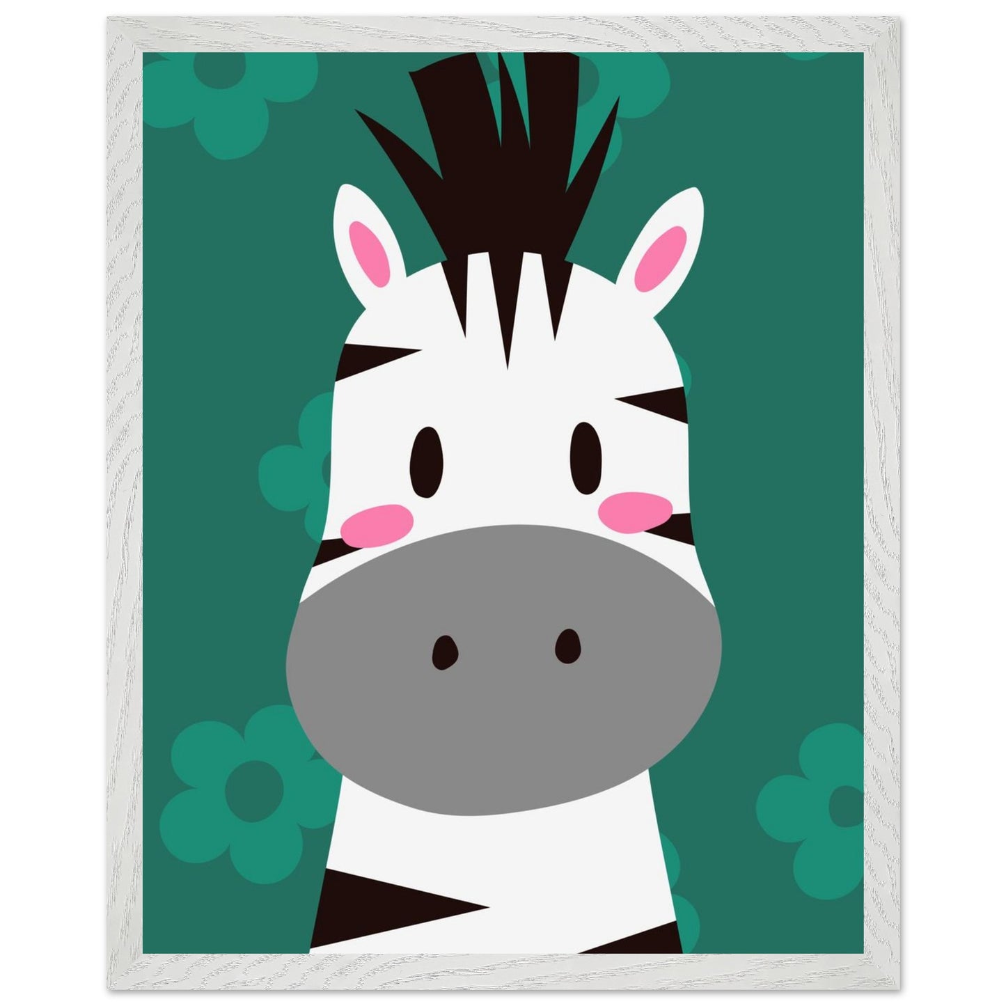 Personalized Zebra Wall Art Jungle Nursery Print - Rampage Design Studio