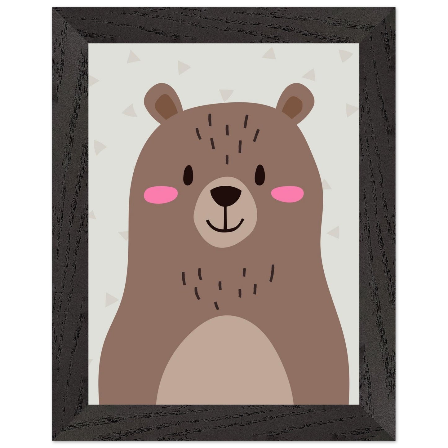 Personalized Kids Room Art Cute Bear Illustration Personalized Mounted-Framed Poster for Kids Room - Rampage Design Studio
