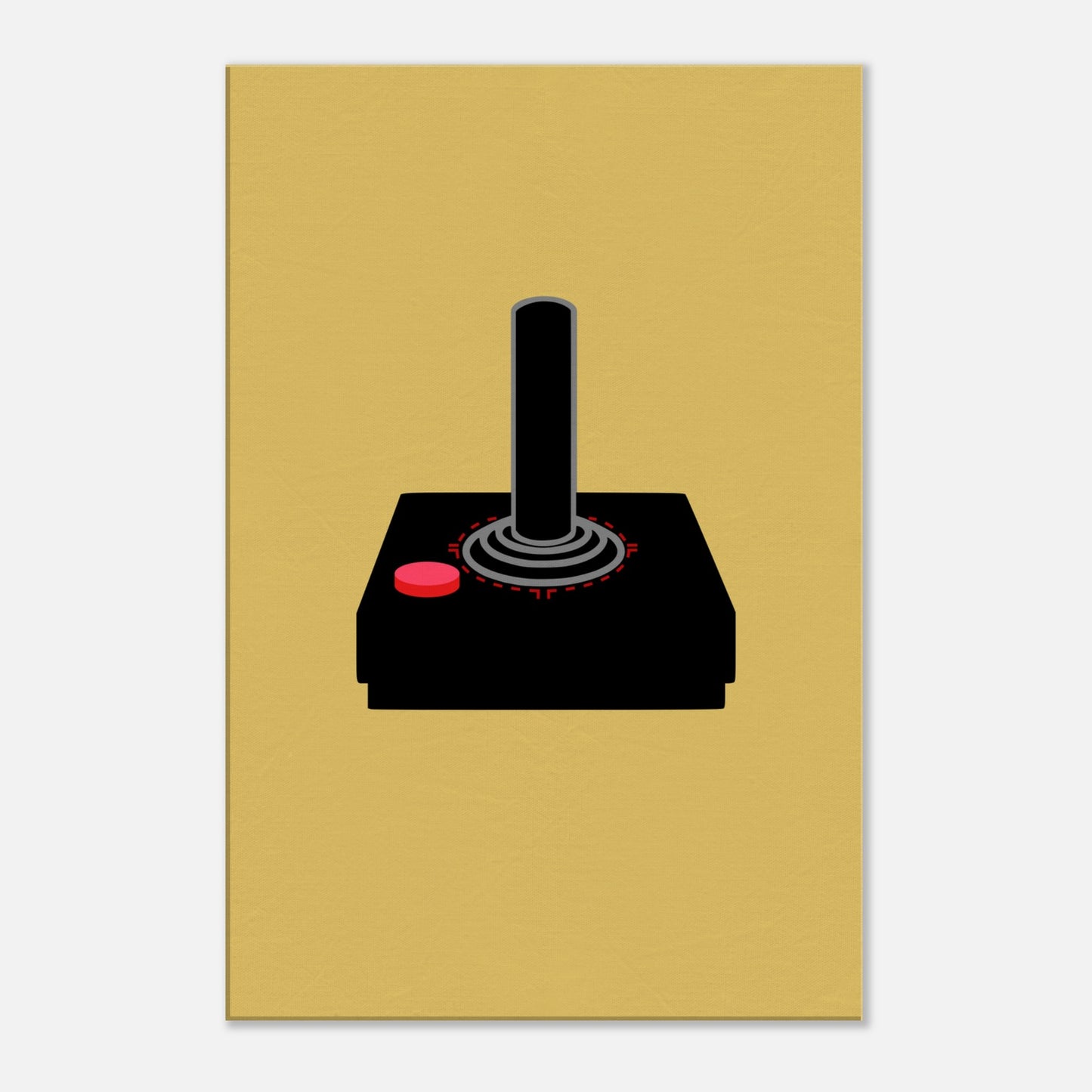 Retro Joystick Canvas Print, Minimalist Gamer Art, Classic Gaming Decor, Atari Joystick Print, Retro Gaming Art - Rampage Design Studio