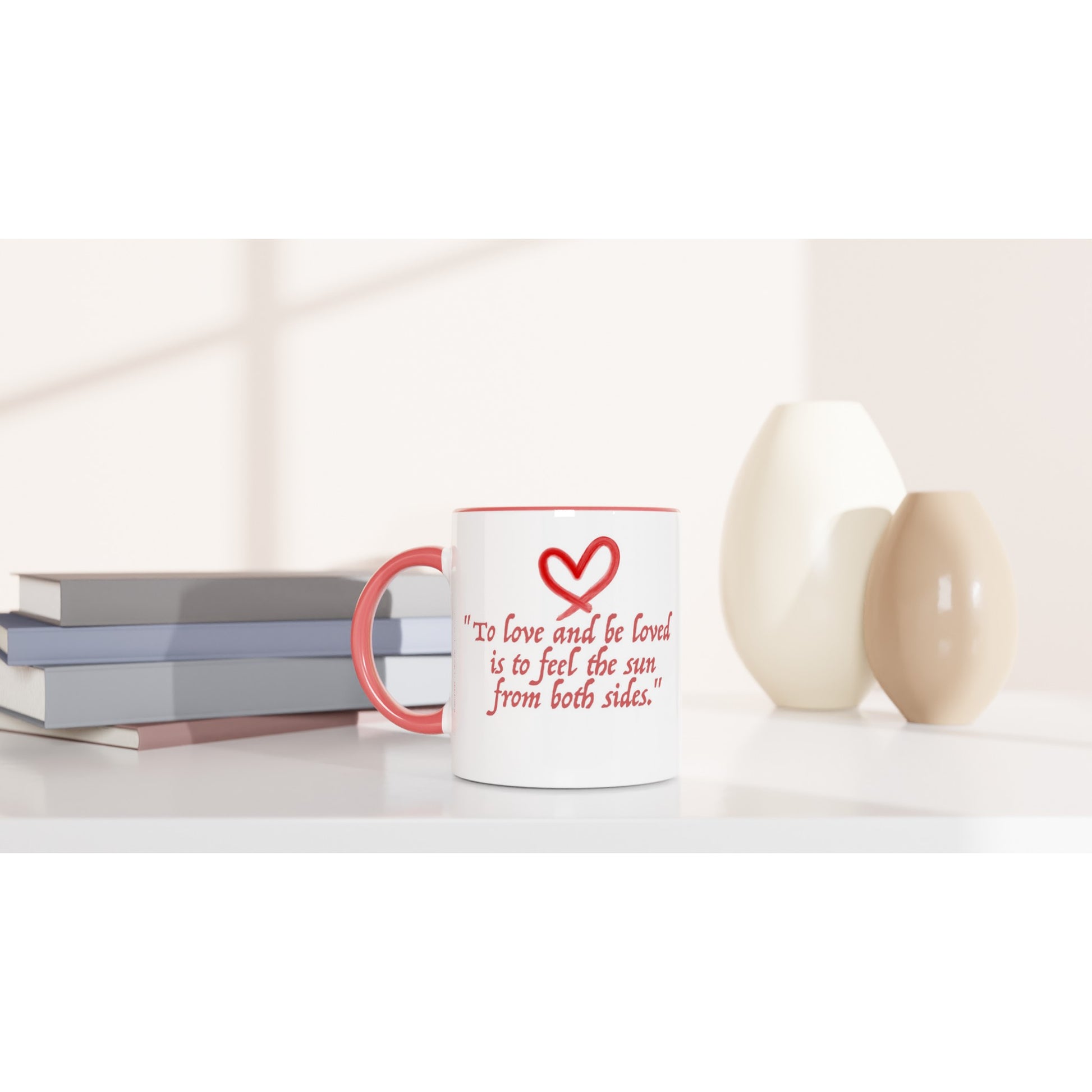 Inspirational Love Quote Mug – Heart Design, Dishwasher & Microwave Safe Ceramic Coffee Cup - Rampage Design Studio