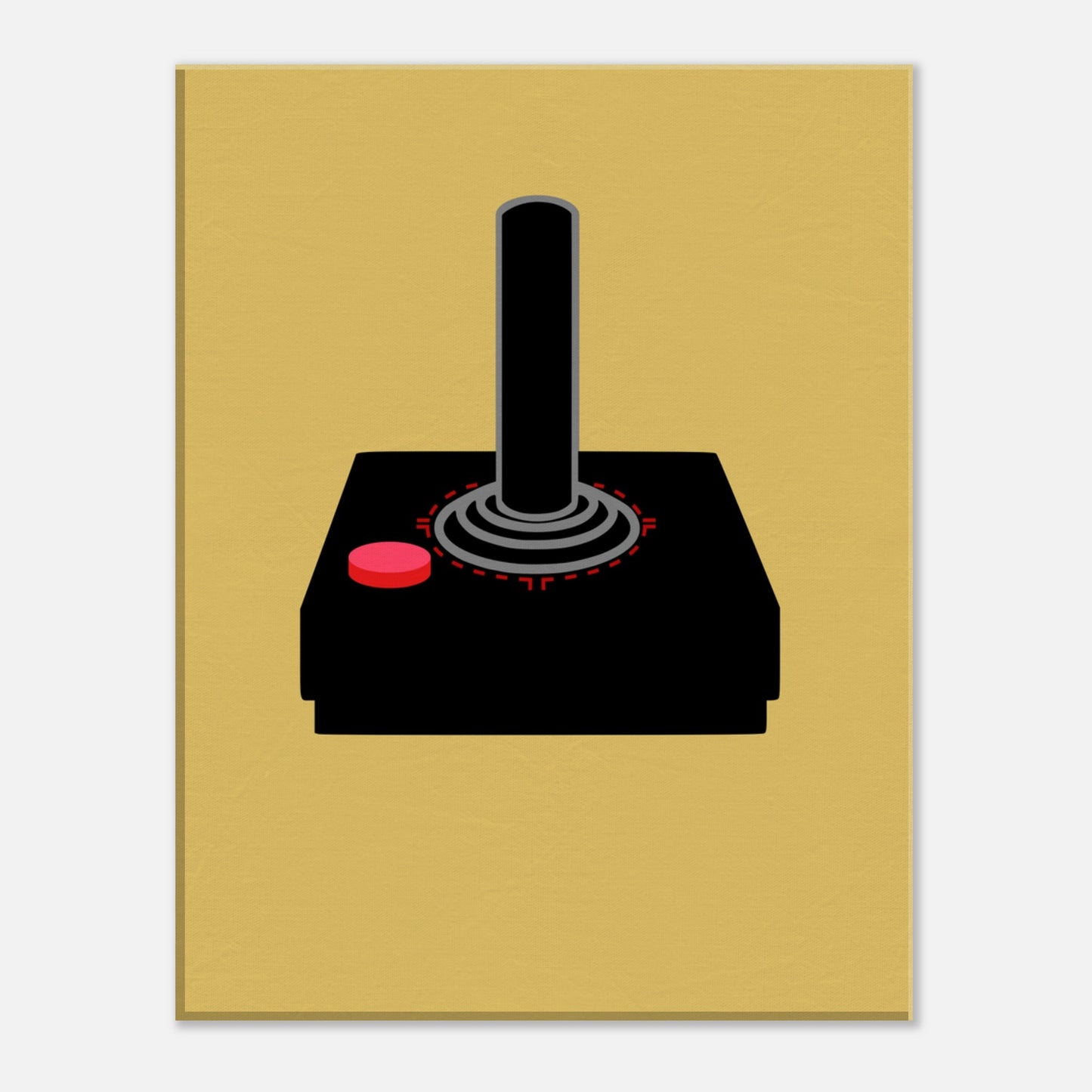 Retro Joystick Canvas Print, Minimalist Gamer Art, Classic Gaming Decor, Atari Joystick Print, Retro Gaming Art - Rampage Design Studio
