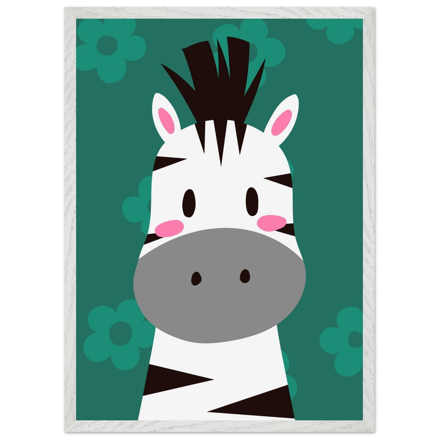 Personalized Zebra Wall Art Jungle Nursery Print - Rampage Design Studio