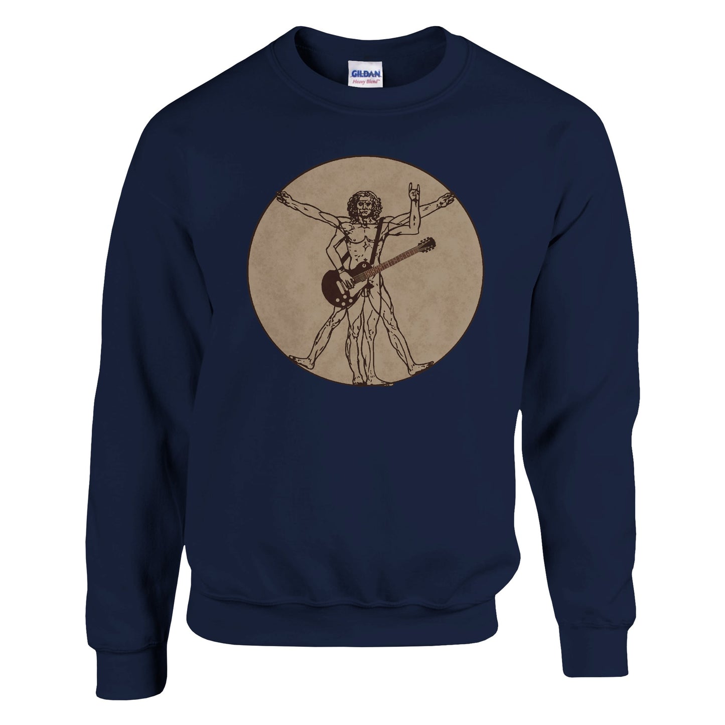 Rock Guitar Vitruvian Man Sweatshirt - Rampage Design Studio