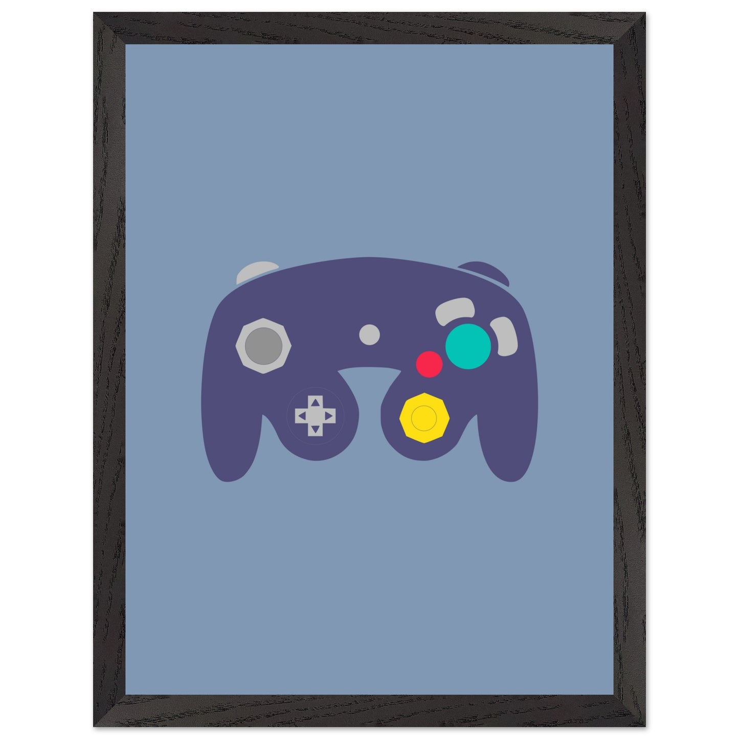 Nintendo Gamecube Wall Art, Game Controller Framed Poster, Gift for Gamers, Boys Room Decor, Teen Room Decor, Video Game Art, Video Game Print - Rampage Design Studio