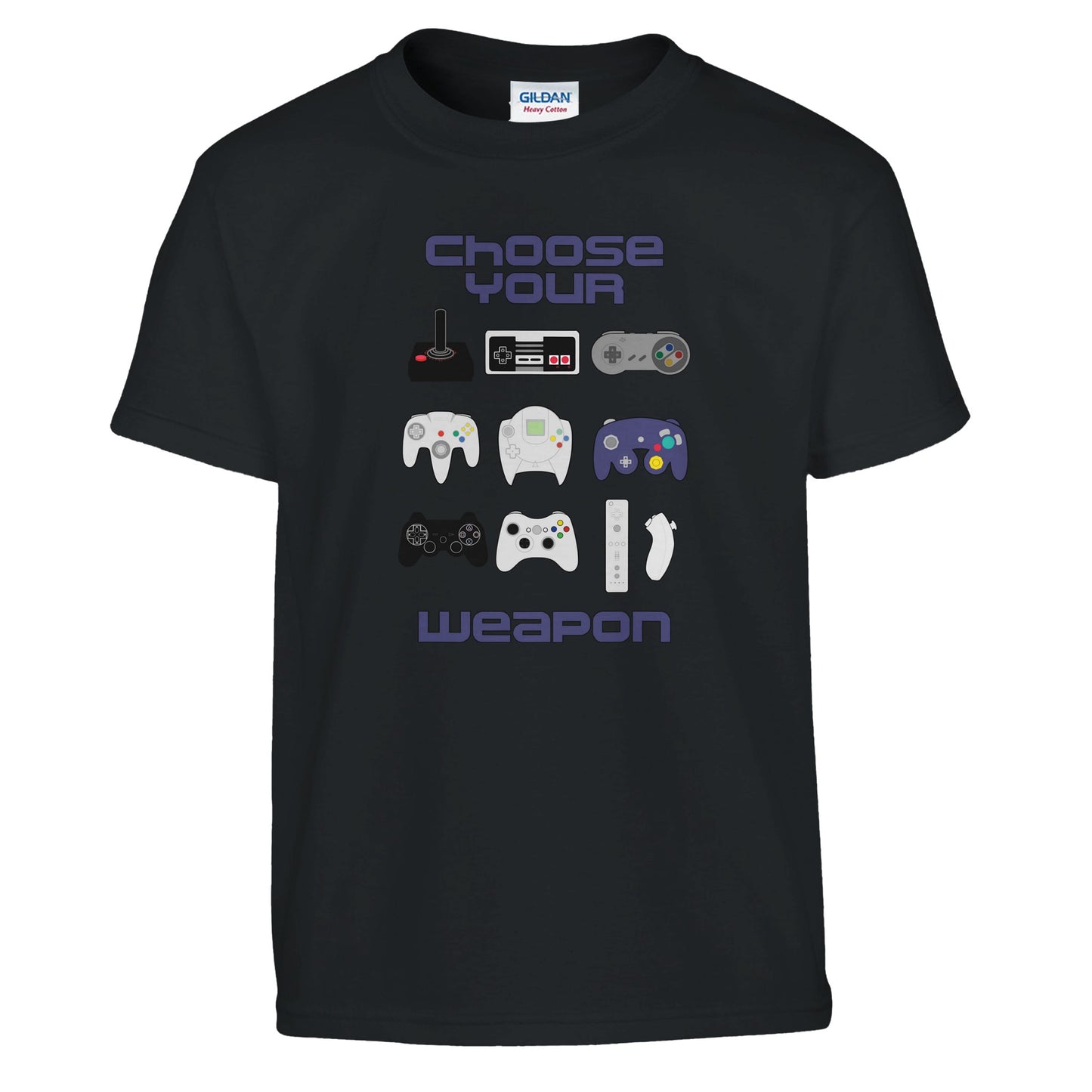 Kids Gaming Shirt Gamer Kids Clothes Video Game Shirt Choose Your Weapon Video Game Controller T-Shirt Retro Gaming Inspired - Rampage Design Studio
