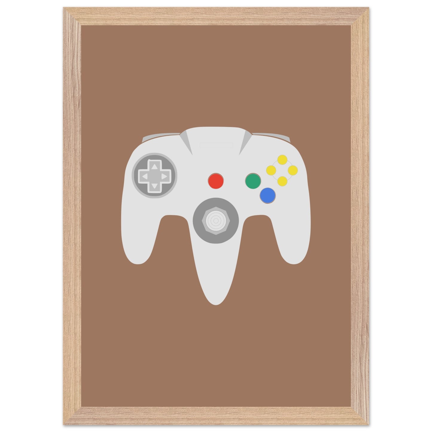 Nintendo N64 Wall Art, Game Controller Framed Poster, Gift for Gamers, Boys Room Decor, Teen Room Decor, Video Game Art, Video Game Print - Rampage Design Studio