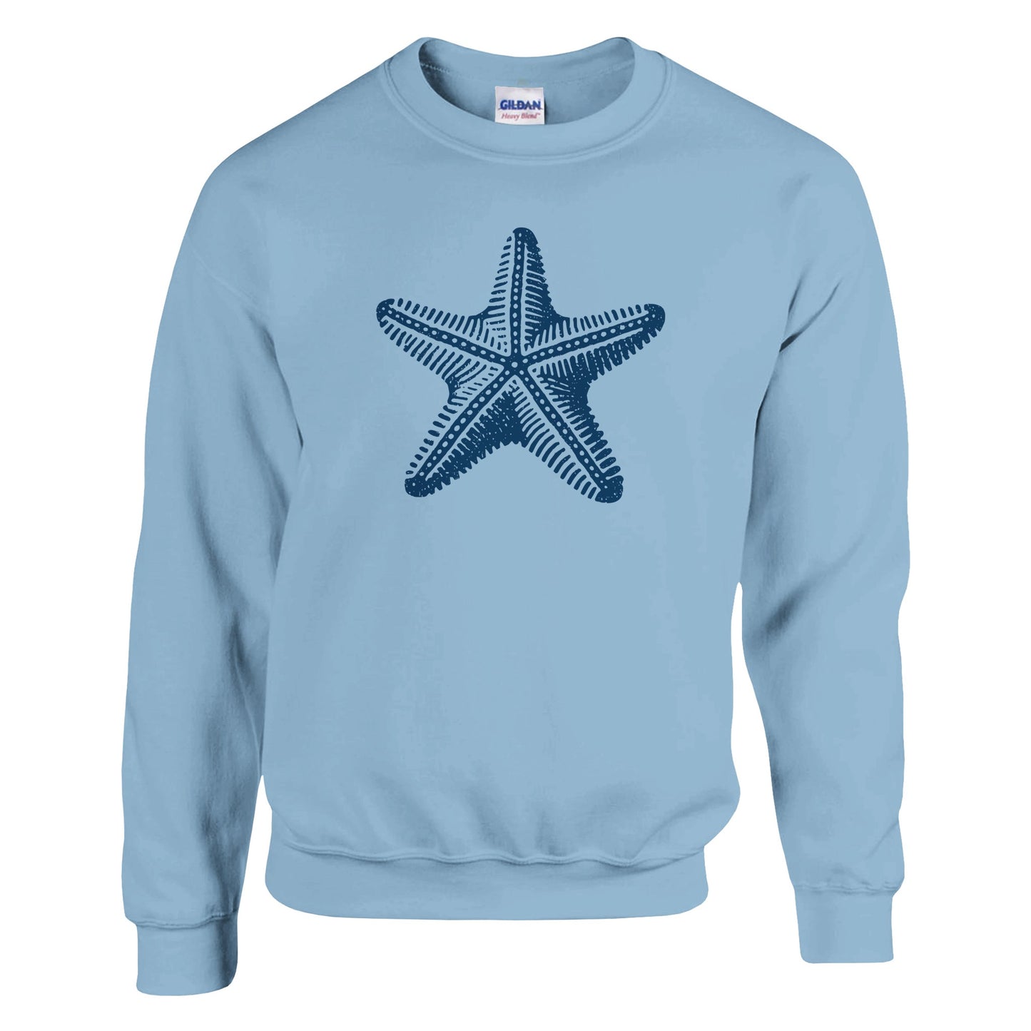 Starfish Ink Block Print, Heavy Blend Comfort Sweatshirt - Rampage Design Studio