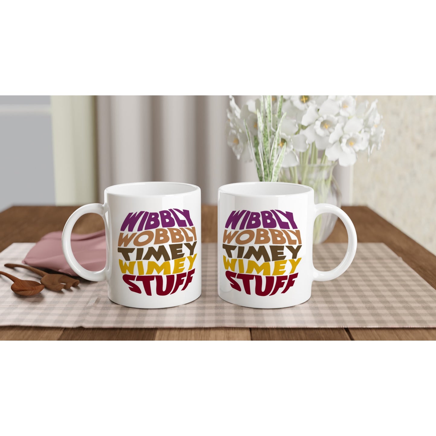 Doctor Who Inspired Mug – Wibbly Wobbly Timey Wimey Stuff - Rampage Design Studio