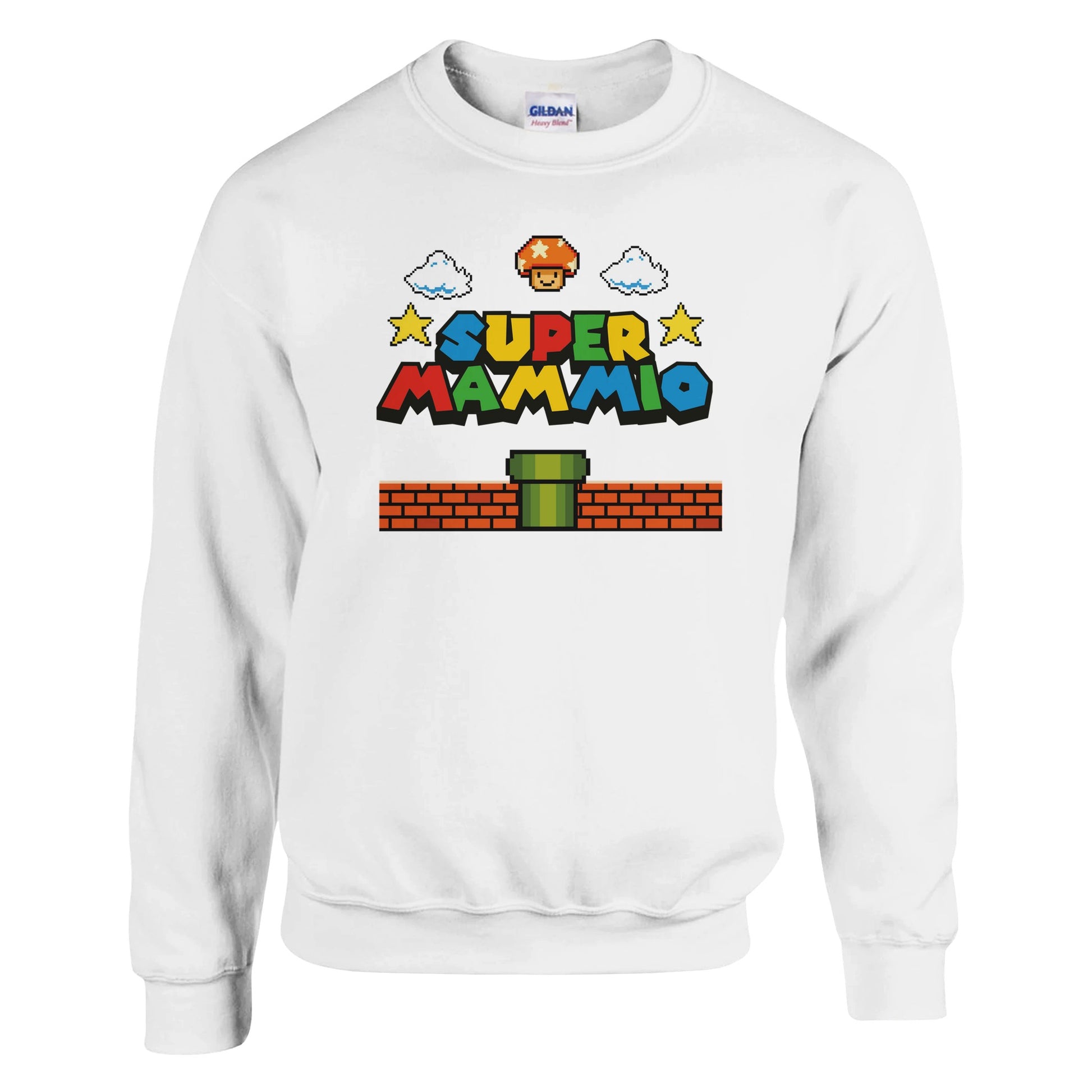 Retro Gaming Sweatshirt – Super Mammio Design for Mothers Day – Soft Blend, Classic Fit - Rampage Design Studio