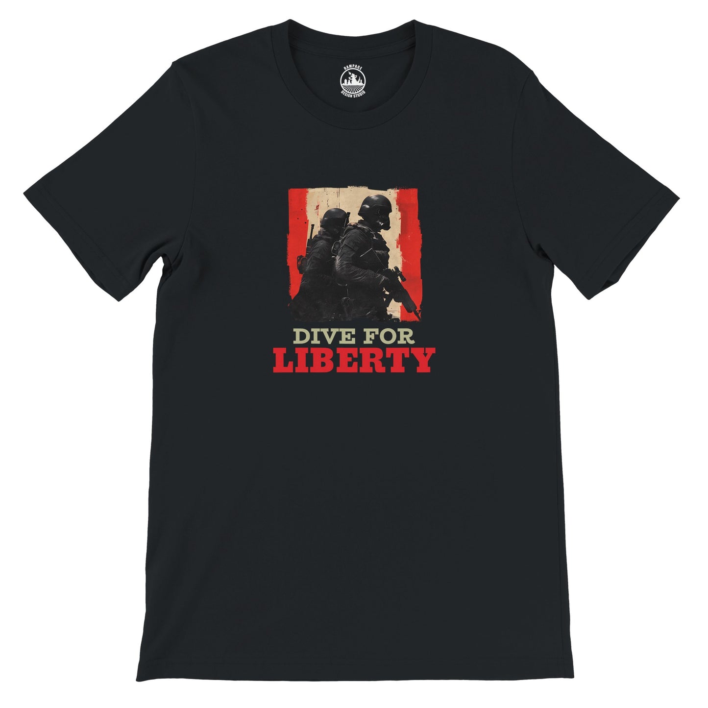 Helldivers 2 Inspired T-Shirt - Dive for Liberty Graphic, Soft Cotton, Unisex Fit - Rampage Design Studio