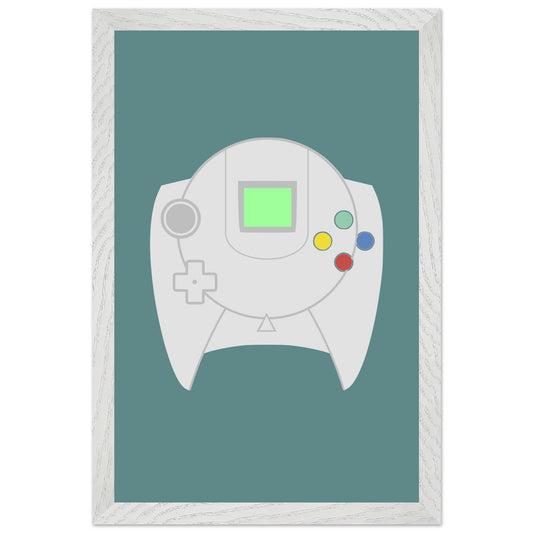 Sega Dreamcast Wall Art, Game Controller Framed Poster, Gift for Gamers, Boys Room Decor, Teen Room Decor, Video Game Art, Video Game Print - Rampage Design Studio
