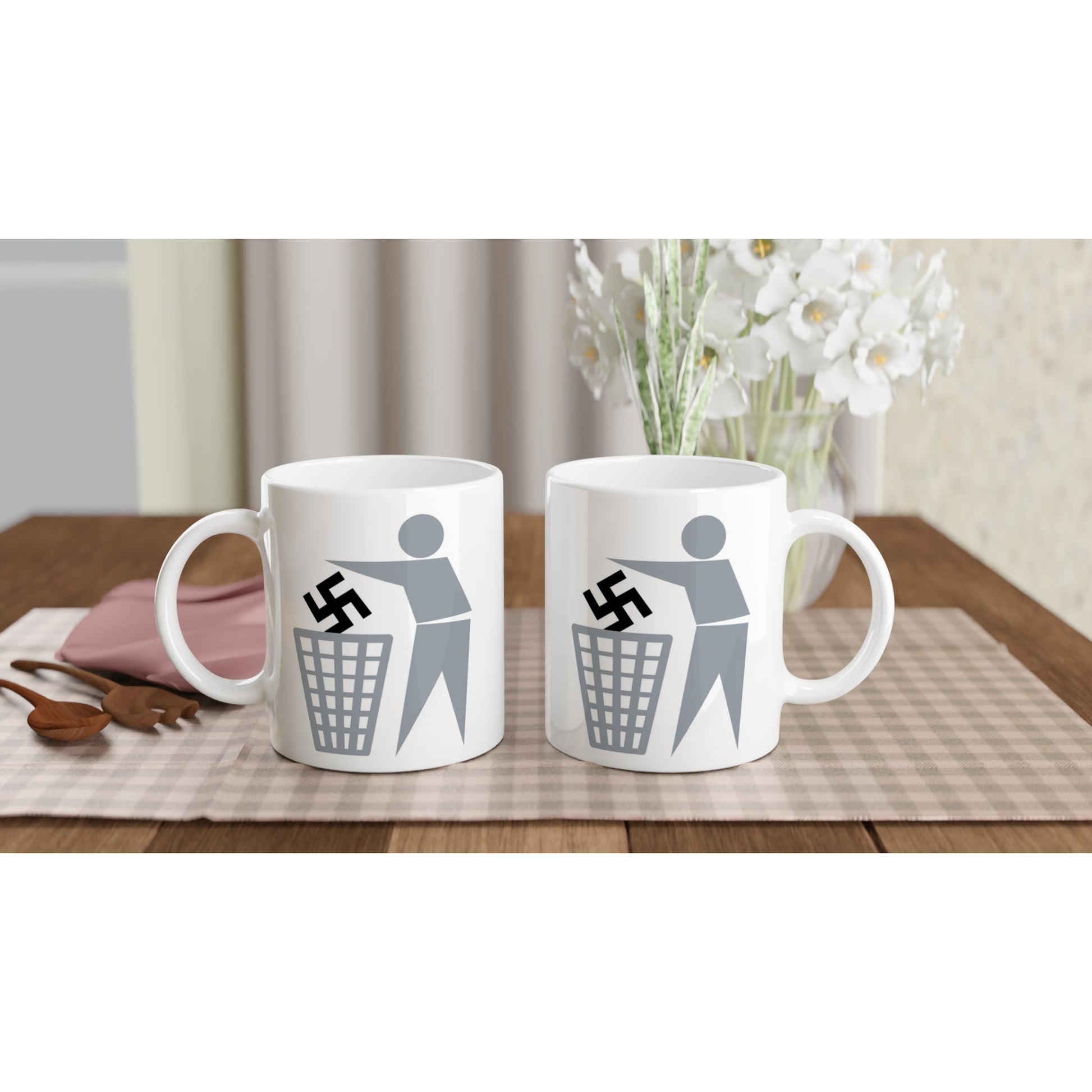 Anti Racism 11oz Mug Anti Hate Mug Political Message - Rampage Design Studio