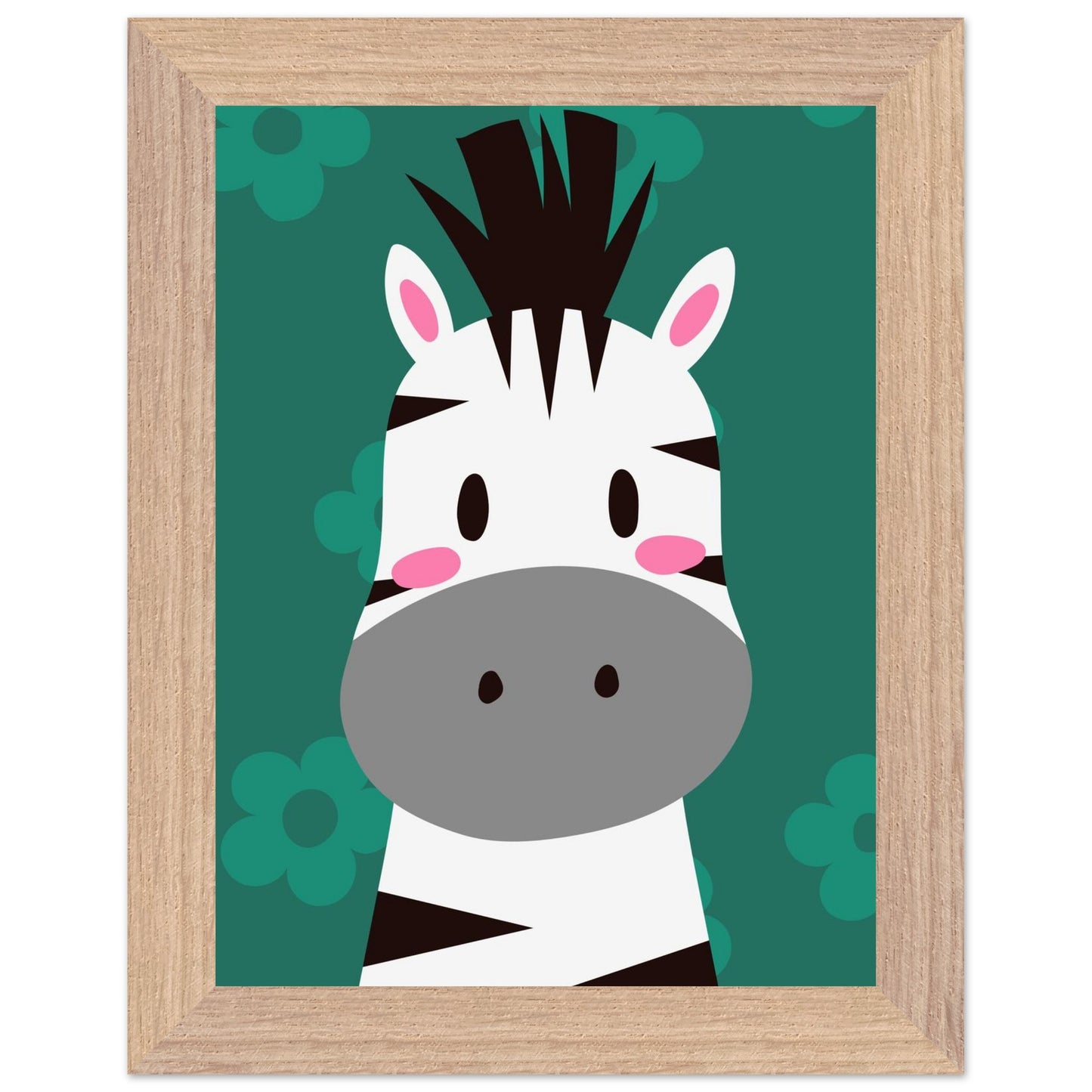 Personalized Zebra Wall Art Jungle Nursery Print - Rampage Design Studio