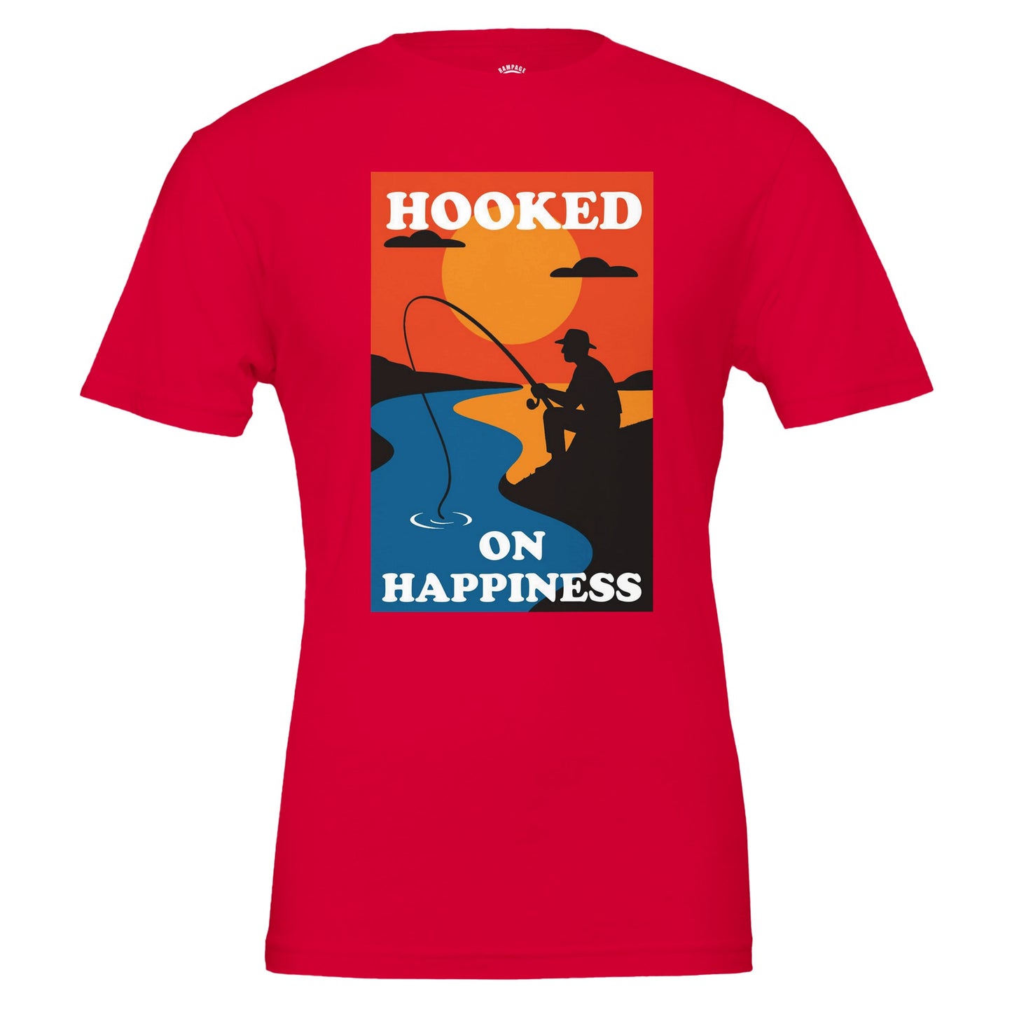 Hooked On Happiness Fishing T-Shirt - Rampage Design Studio