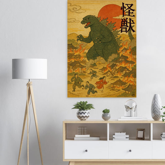 Godzilla Vintage Japanese Art Print | Kaiju Wall Art - Rampage Design Studio