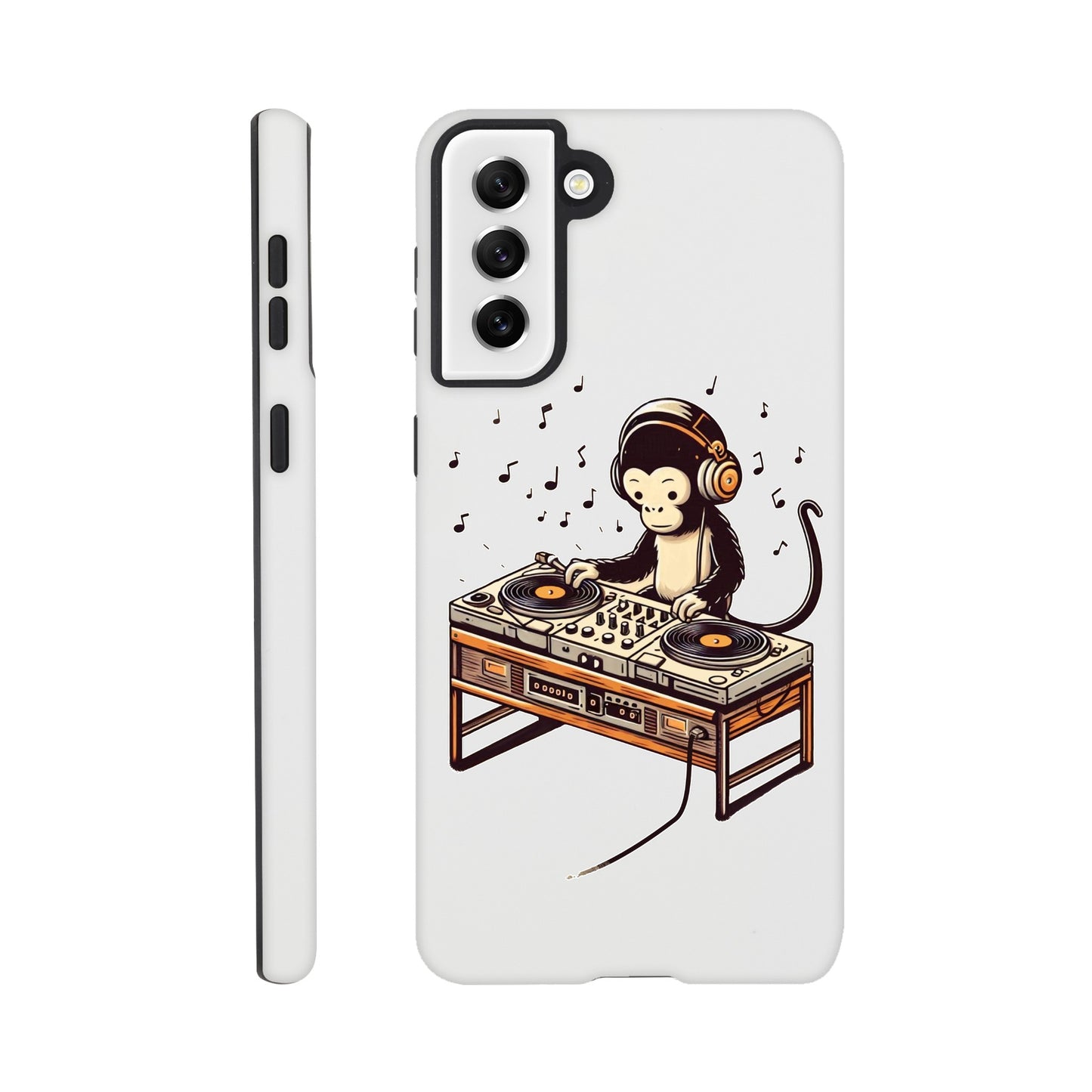 Monkey DJ Samsung Galaxy Case, Monkey phone case, Durable Dual-Layer, tough iphone case, Glossy Finish, - Rampage Design Studio