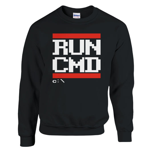 RUN CMD Sweatshirt - Programmer Crewneck - Funny Coding Sweater - Geek Pullover - IT Tech Sweatshirt - Gamer Gift - Software Engineer - Rampage Design Studio