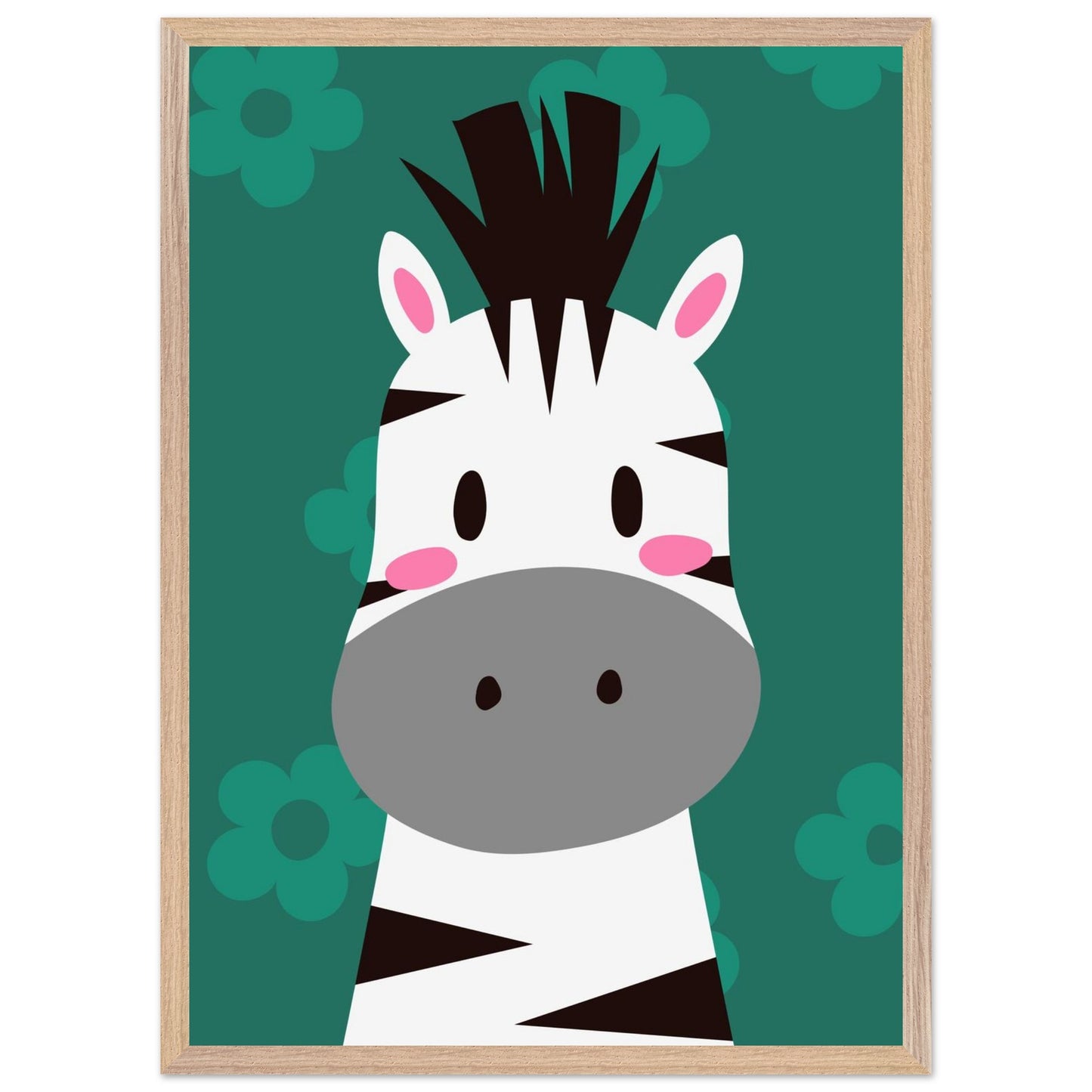 Personalized Zebra Wall Art Jungle Nursery Print - Rampage Design Studio
