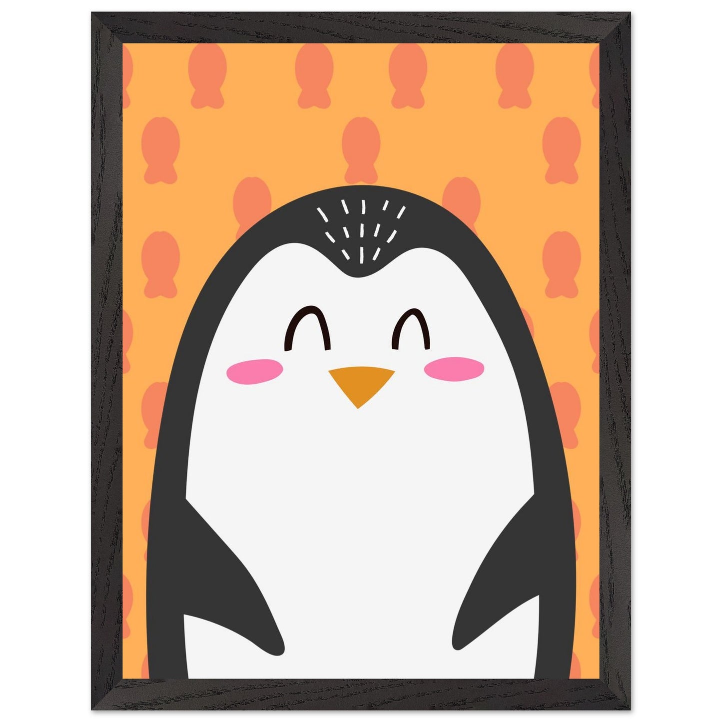 Personalized Kids Wall Decor Happy Penguin Wall Art - Rampage Design Studio