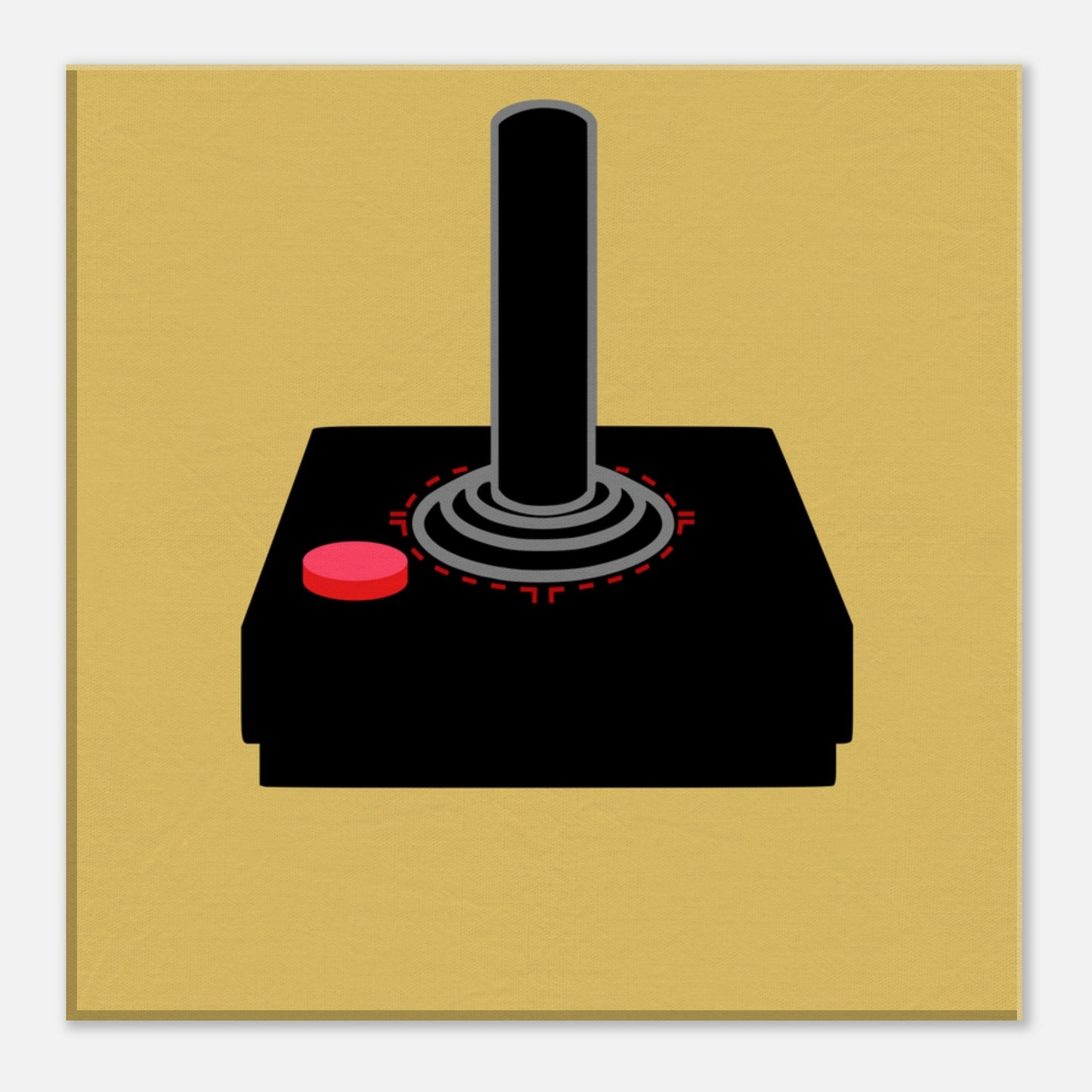 Retro Joystick Canvas Print, Minimalist Gamer Art, Classic Gaming Decor, Atari Joystick Print, Retro Gaming Art - Rampage Design Studio